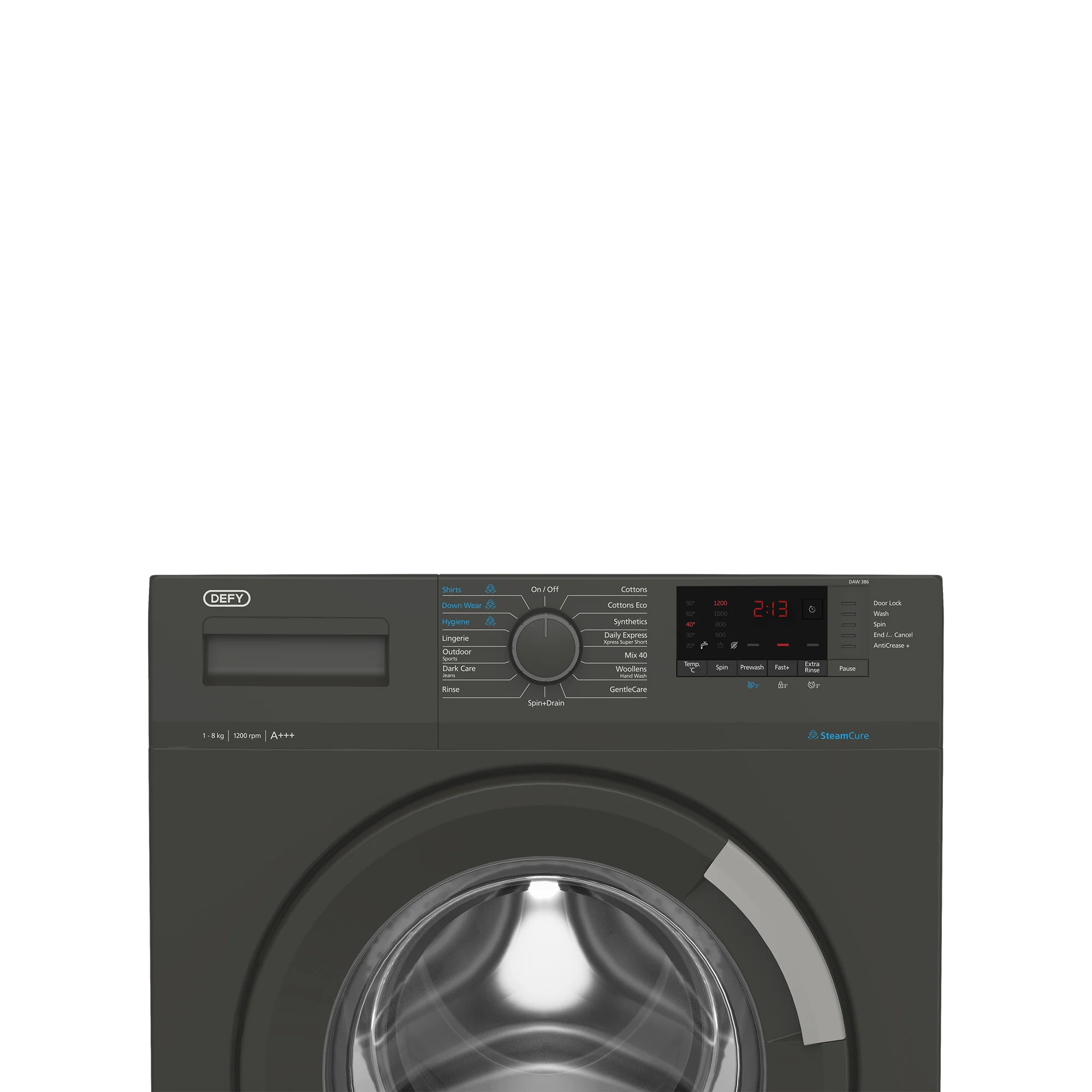 Defy Steamcure Front Loader 8KG - Metallic - Image 3