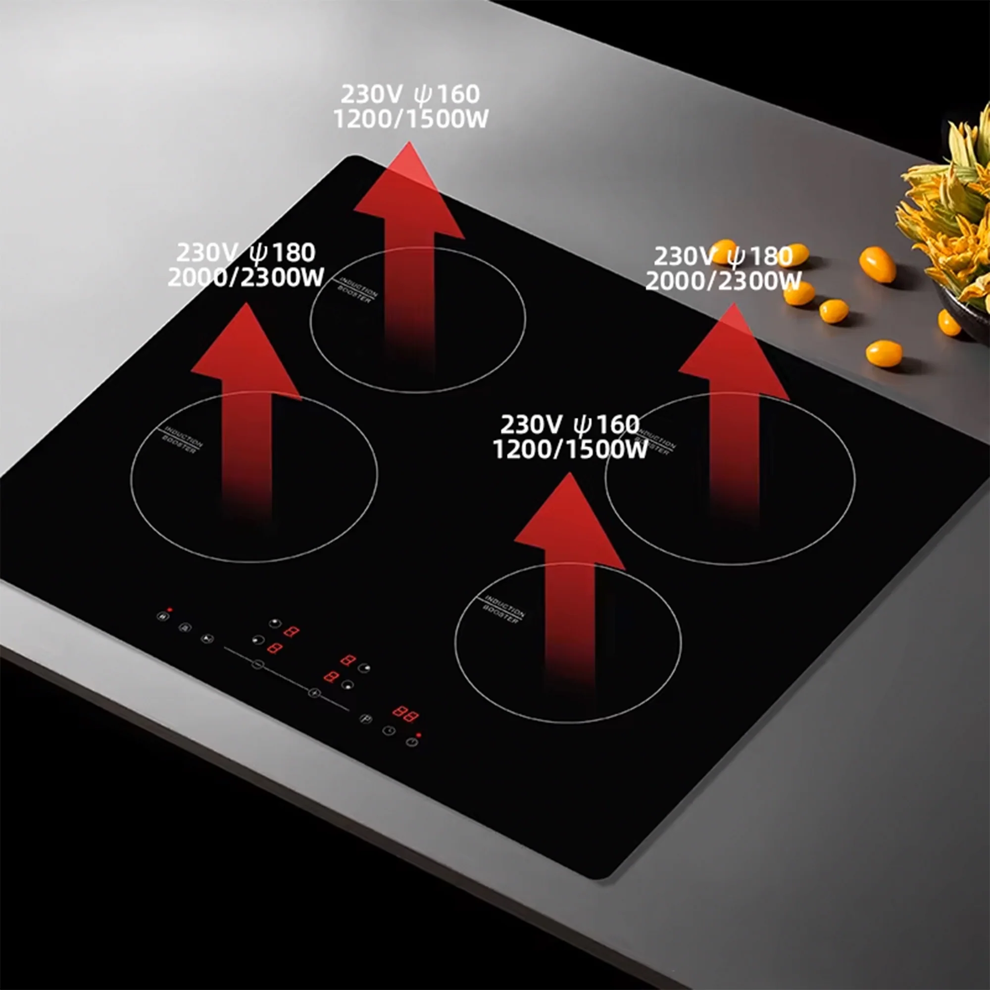 Elba 60cm 4 Zone Induction Hob - 02/LI04-01C - Image 2