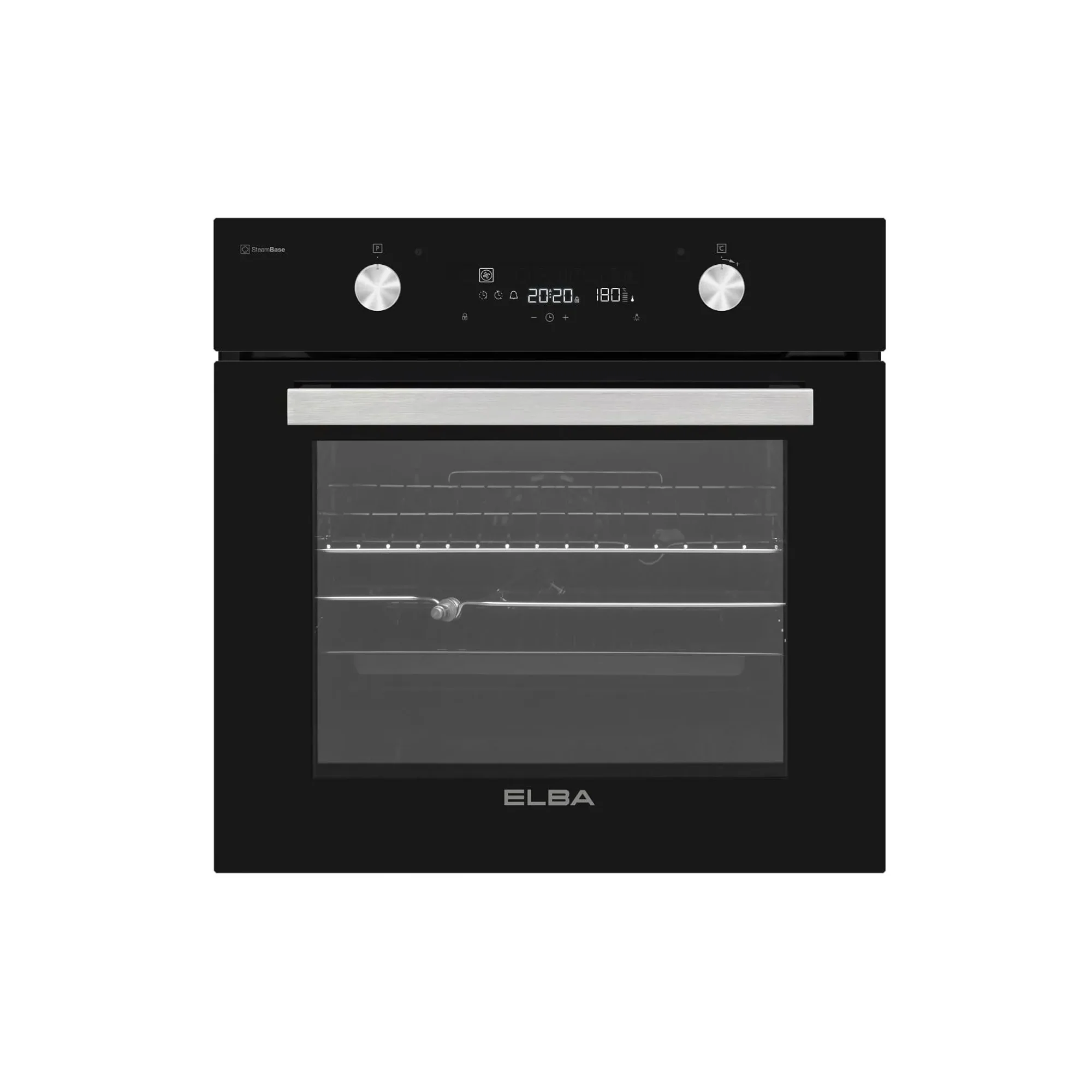 ELBA 60CM MULTIFUNCTION ELECTRIC OVEN WITH BLACK GLASS FINISH - 04/T60-7
