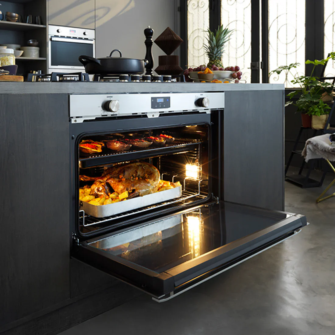 Elba 90cm Built In Multifunction Electric Oven - Stainless Steel - 02/ELIO E91 MF - Image 2