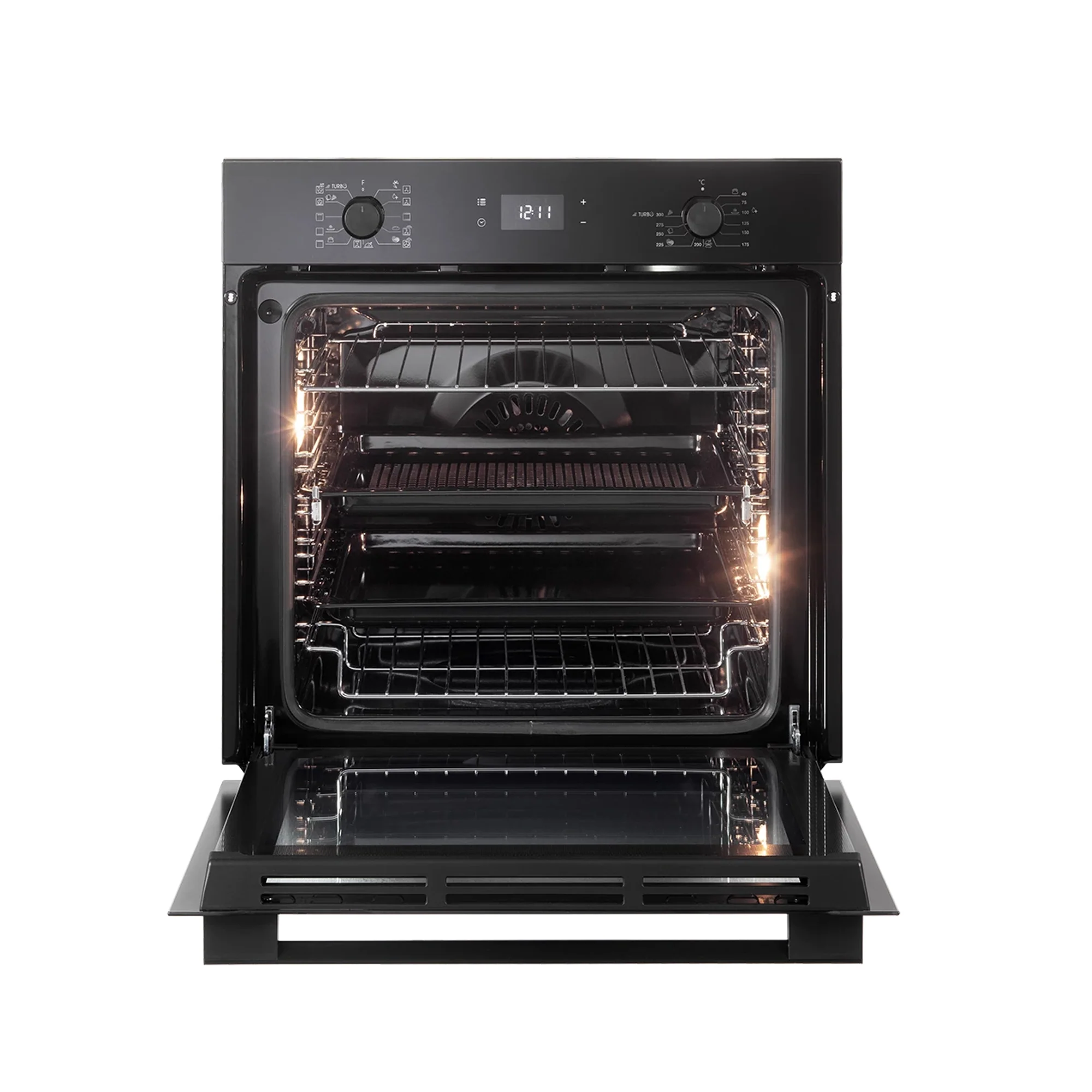 Elba Elio 60cm Electric Multifunction Oven - Black - 02/EL 11 XLFB 300 - Image 2