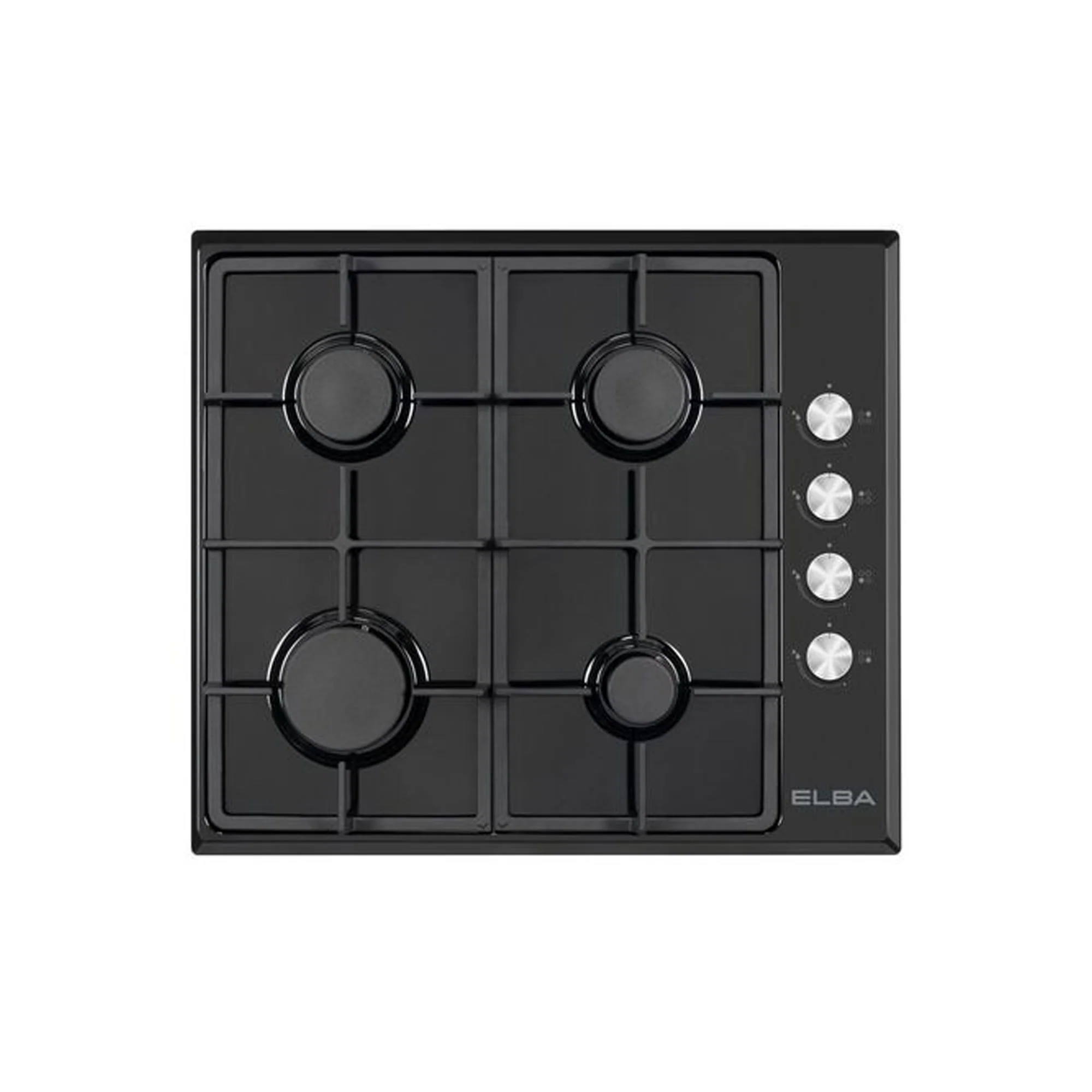 Elba 60cm 4 Burner Gas Hob – Black Enamel – 04/T65-450B