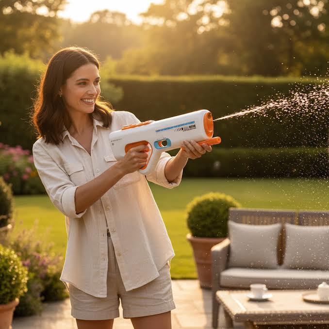 Electric Water Gun White & Orange - Image 2