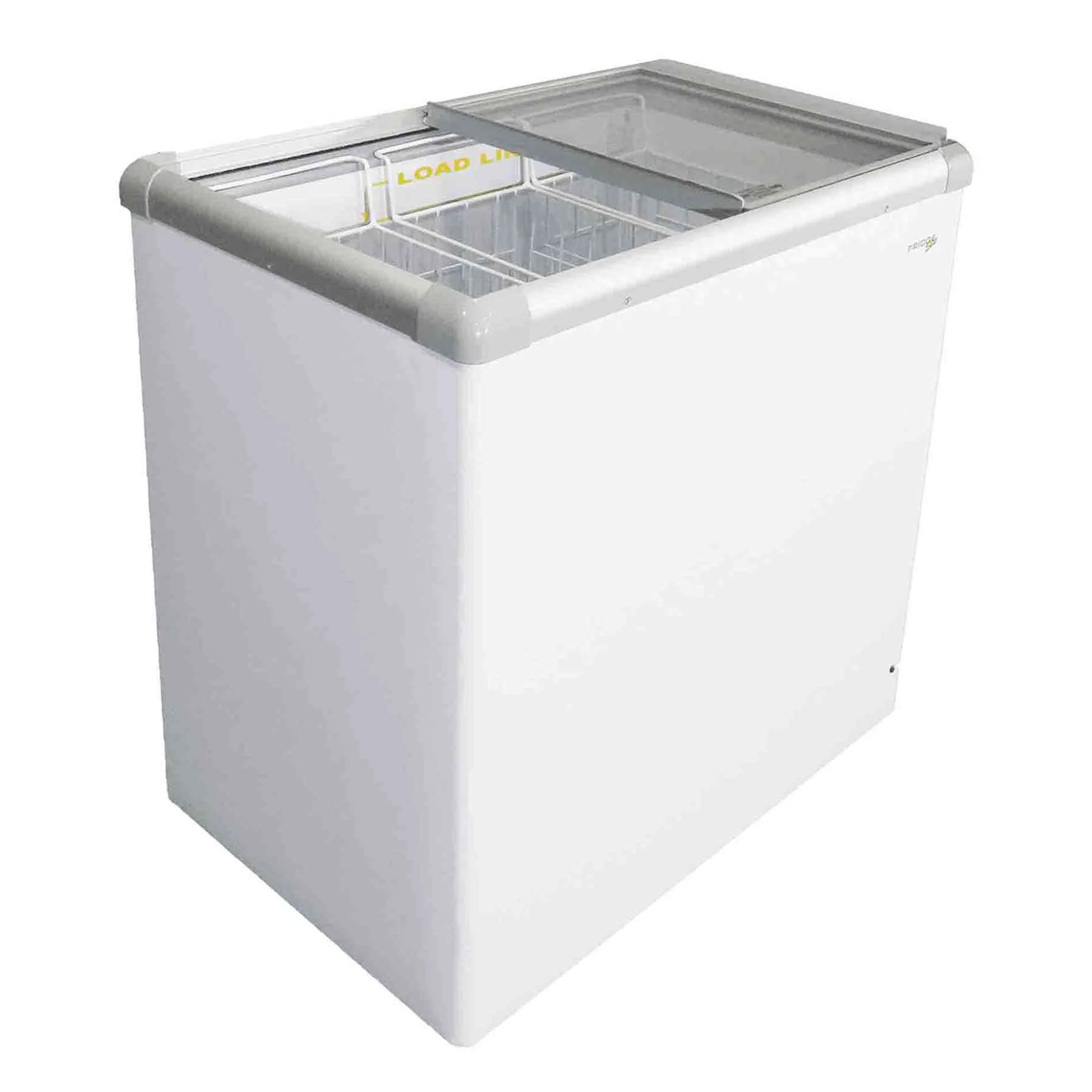 Fridge Star Flat Top Freezer with 2 Sliding Glass Lids - White
