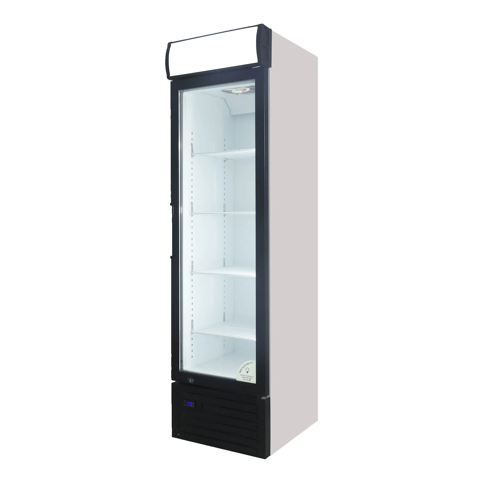 Fridge Star Hinged Door Beverage Cooler - Black & White