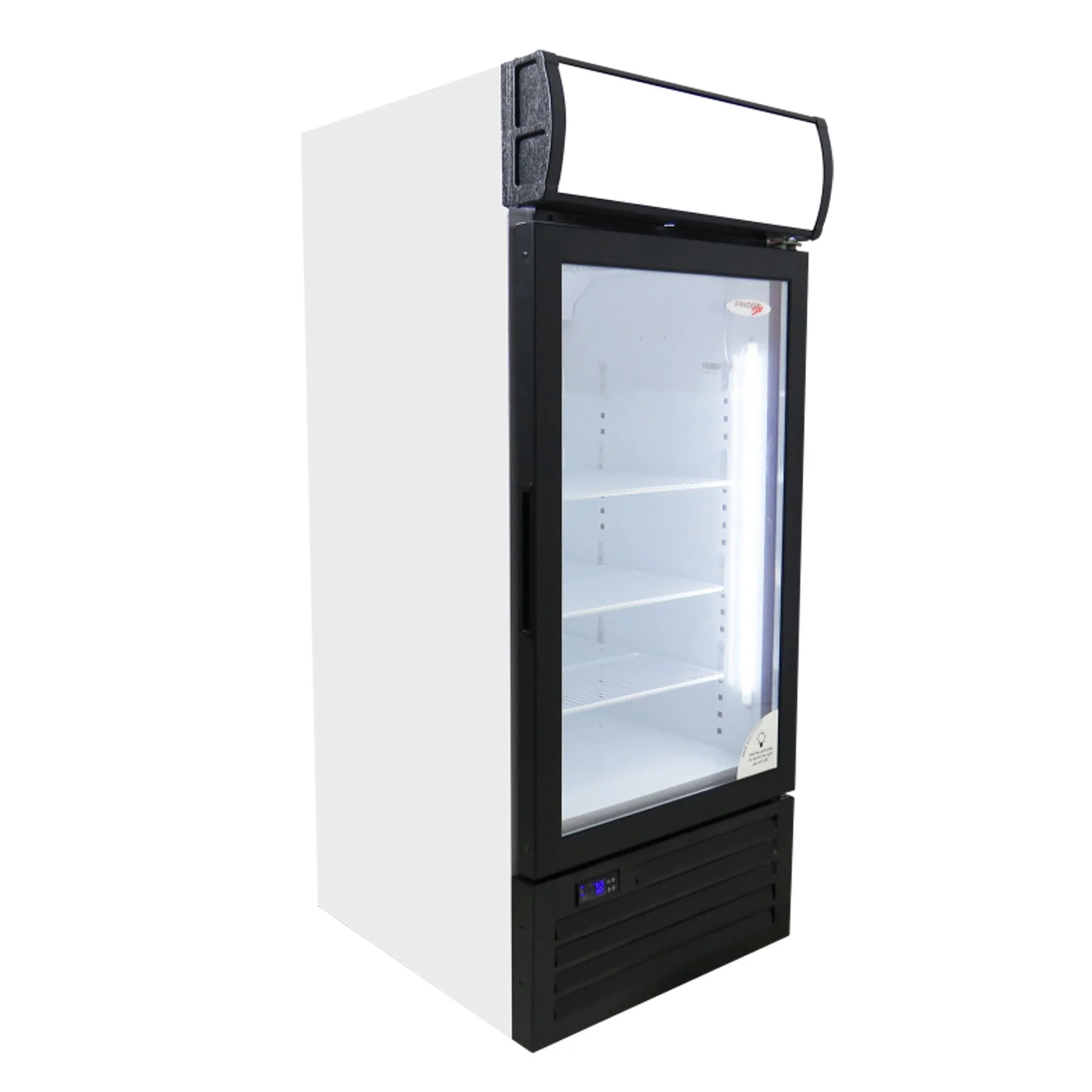 Fridge Star Hinged "Half" Door Beverage Cooler - Black & White