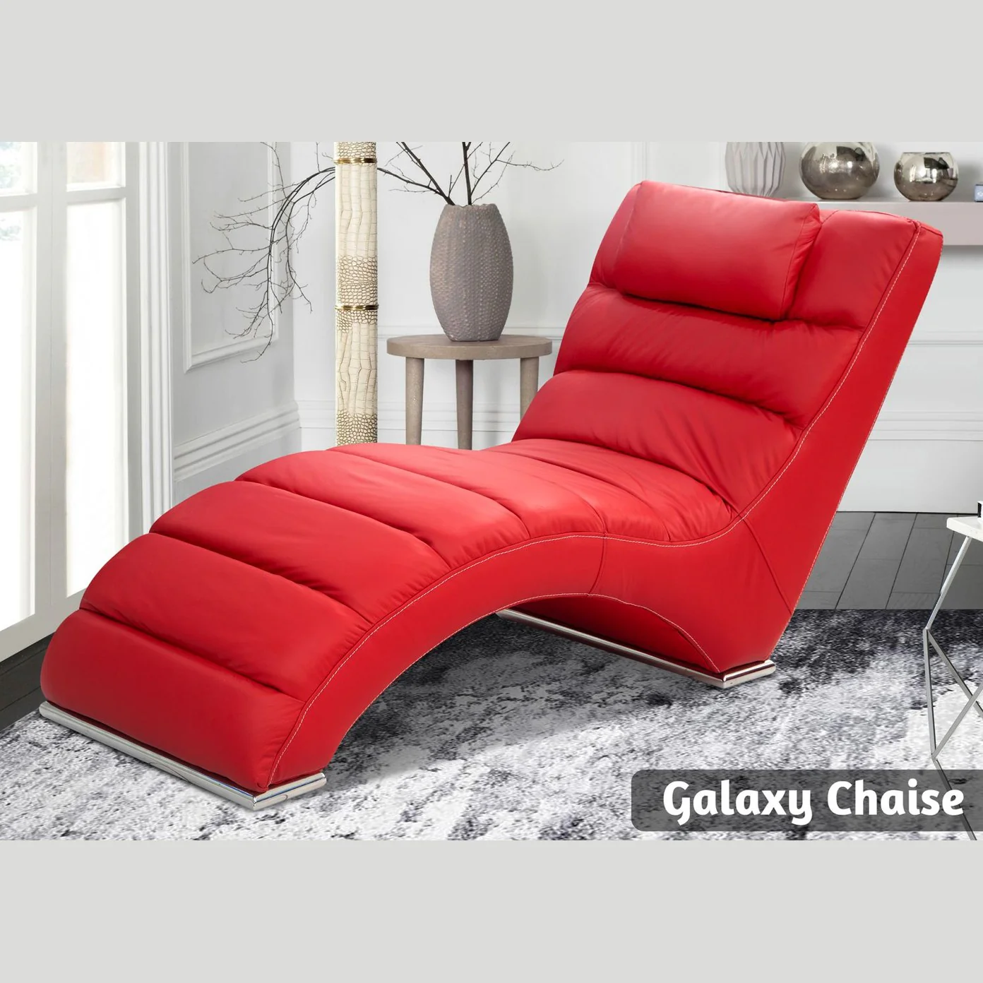 Galaxy Chaise Single Seater Red - Image 4