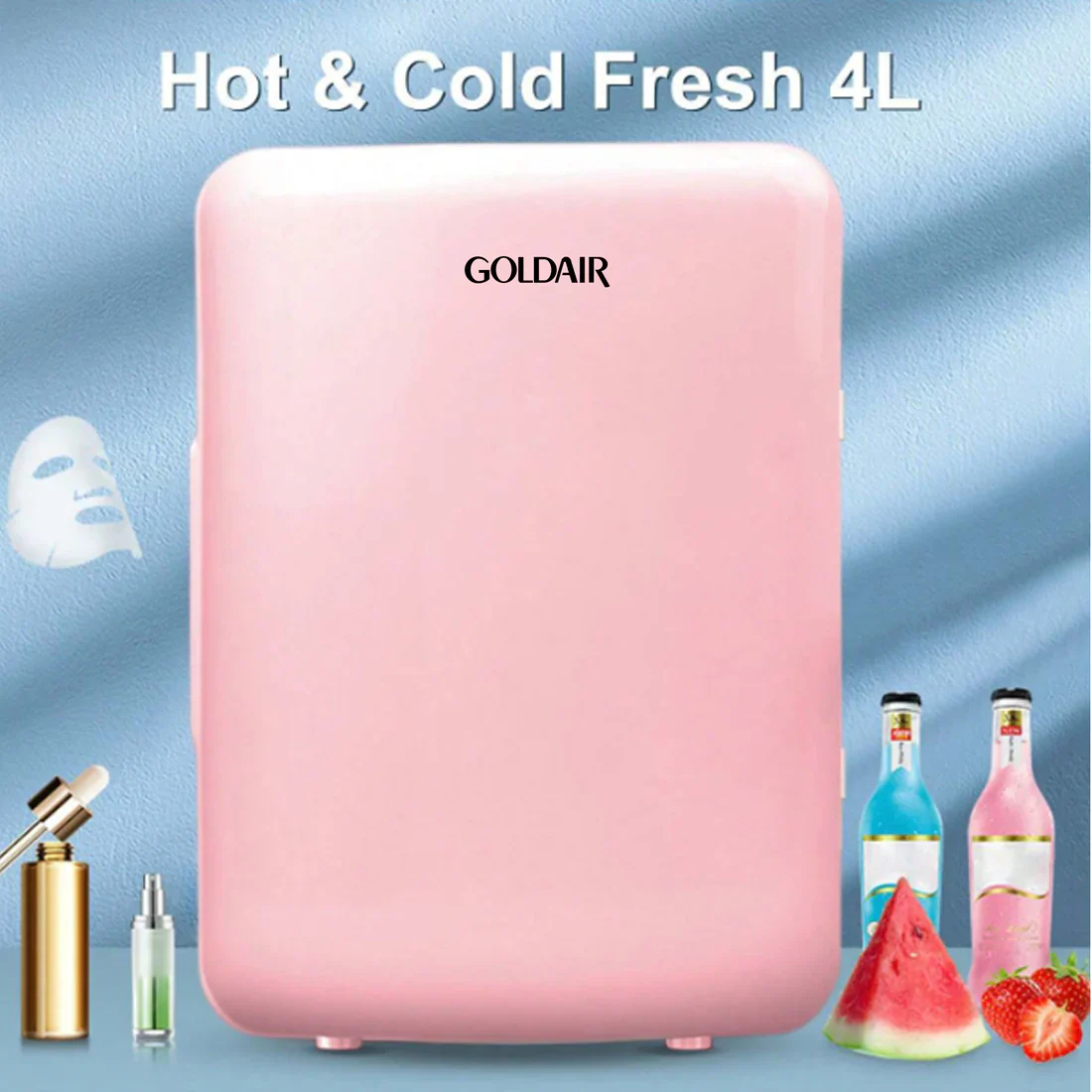 Goldair 4Lt Mini Portable Cooler Pink - Image 3
