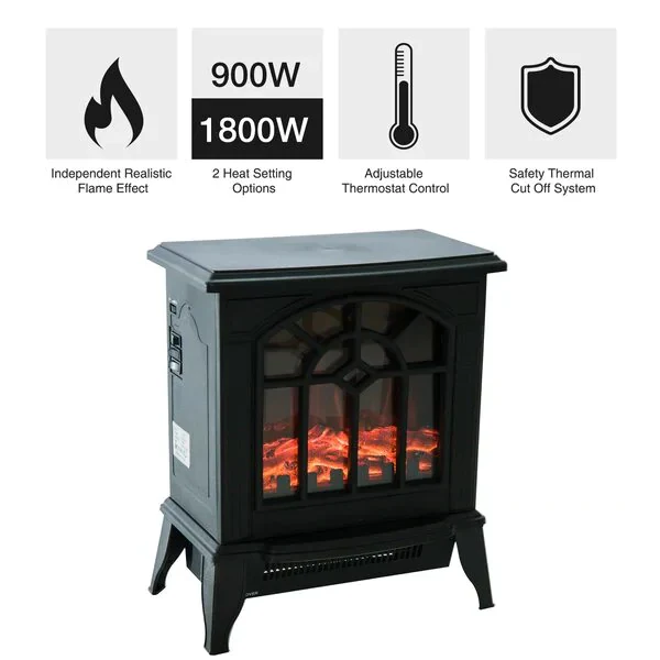 Goldair Fire Place Heater - Black - Image 3