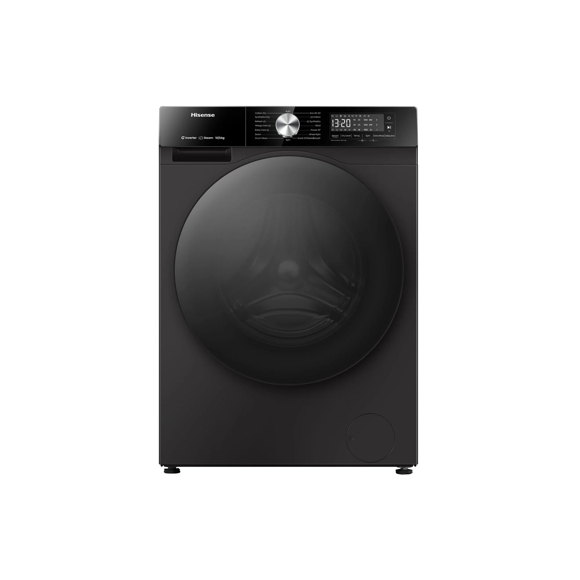 Hisense 10kg/6kg Front Loader Washer Dryer Titanium