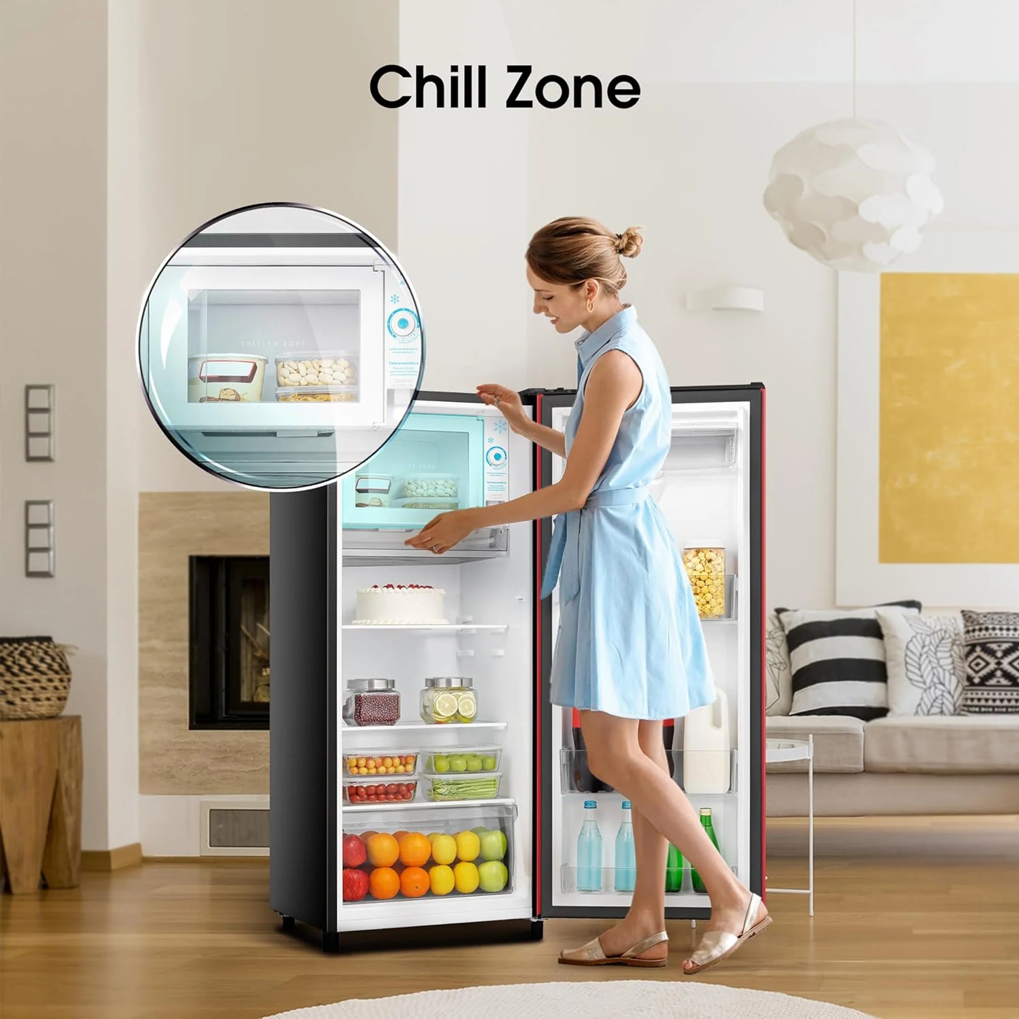 Hisense 177L Refrigerator with Water Dispenser Red - Image 9