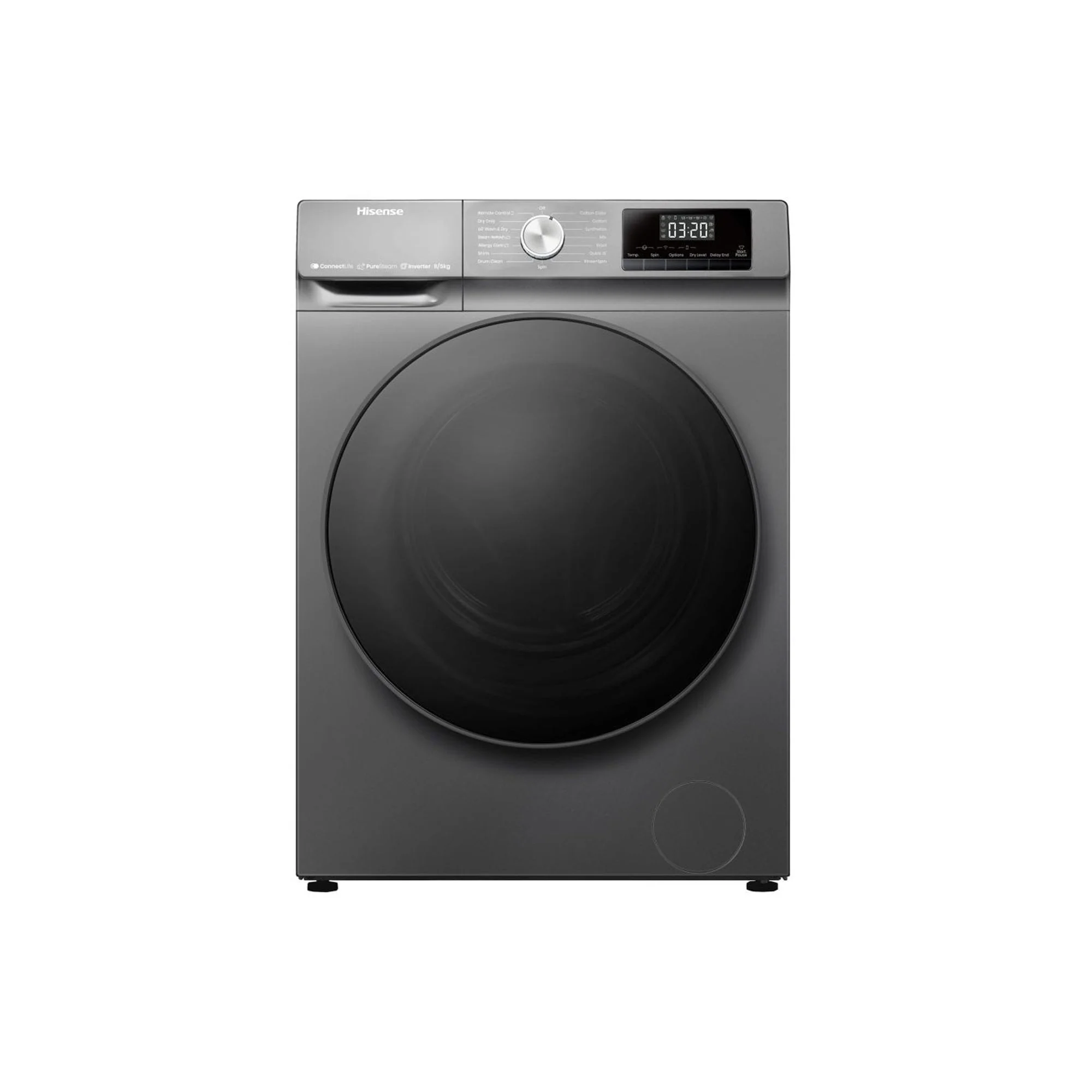Hisense 2 in 1 Front Load Washer(8kg) & Dryer(5kg) Titanium