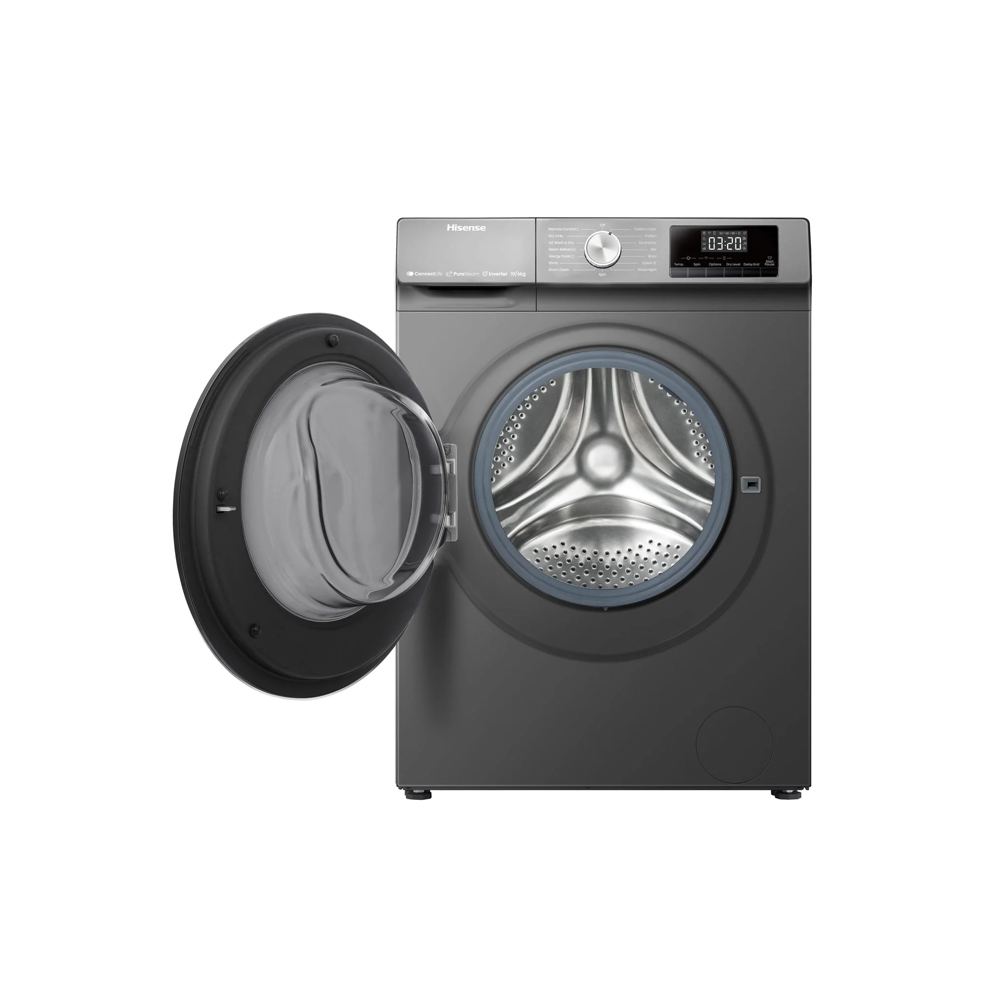 Hisense 2 in 1 Front Load Washer(8kg) & Dryer(5kg) Titanium - Image 3
