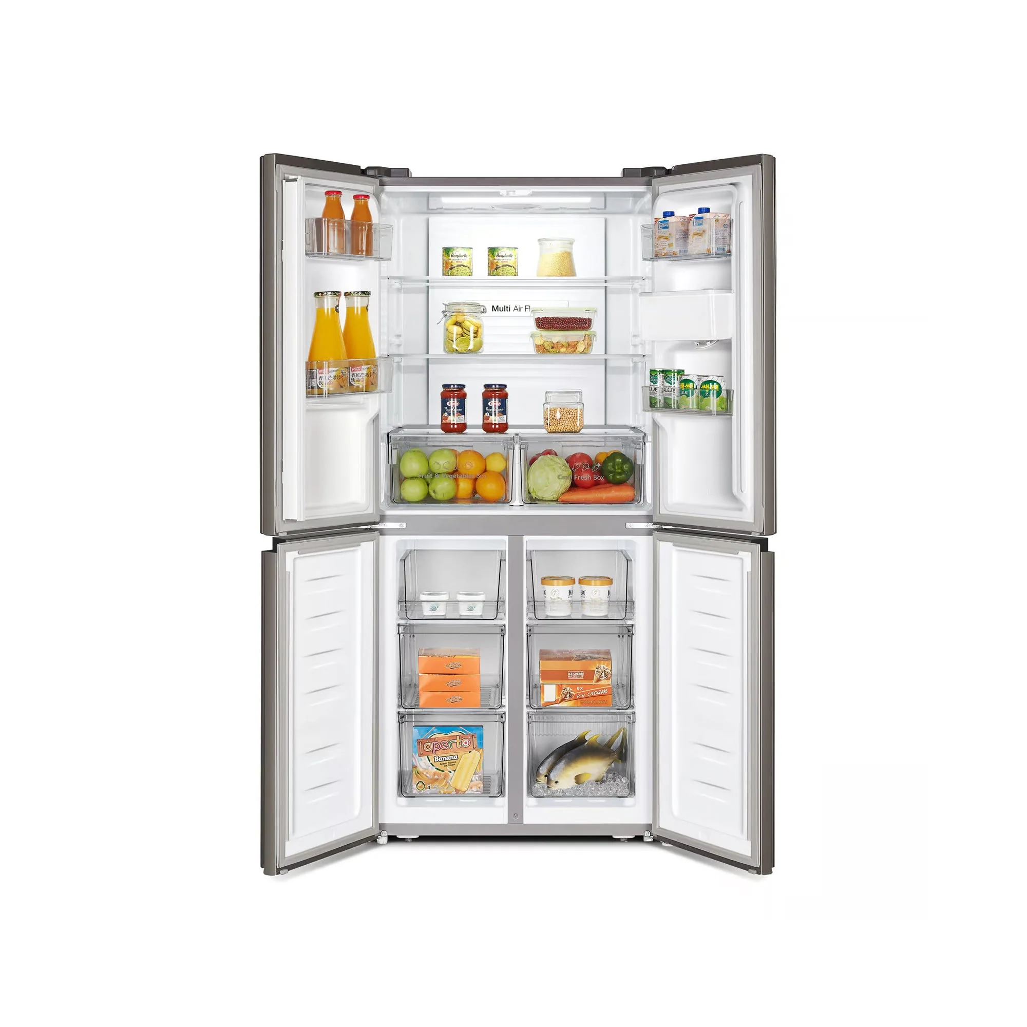 Hisense 392Lt Cross Door Refrigerator Stainless Steel - Image 2