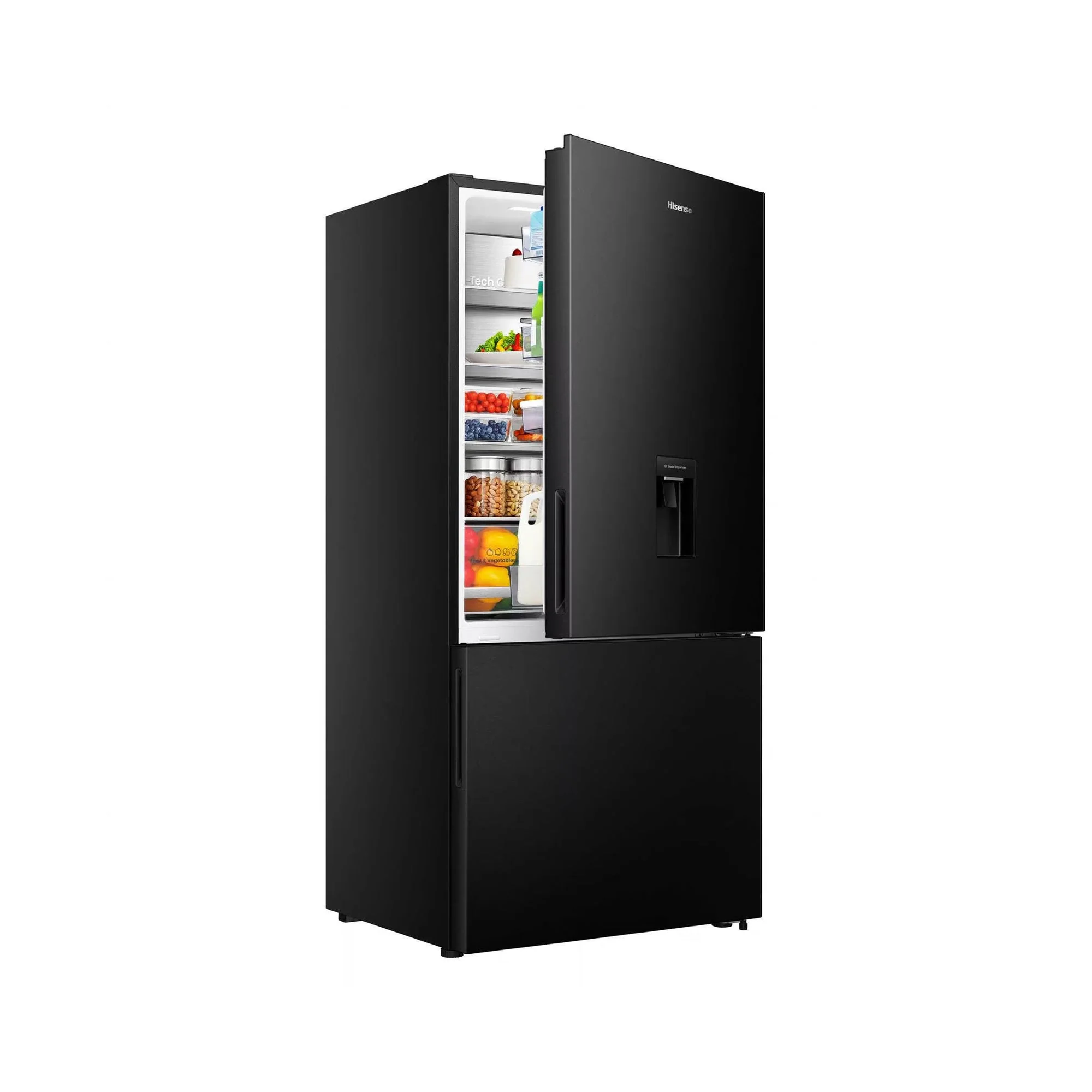 Hisense 500L Bottom-Mount Refrigerator Black - Image 2