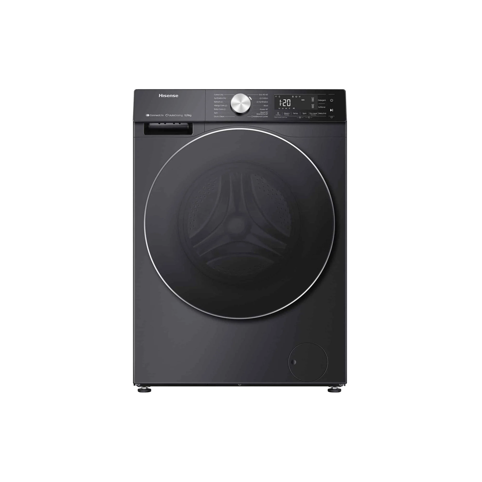 Hisense 5S Series 2 in 1 Washer(12kg) & Dryer(8kg) Black