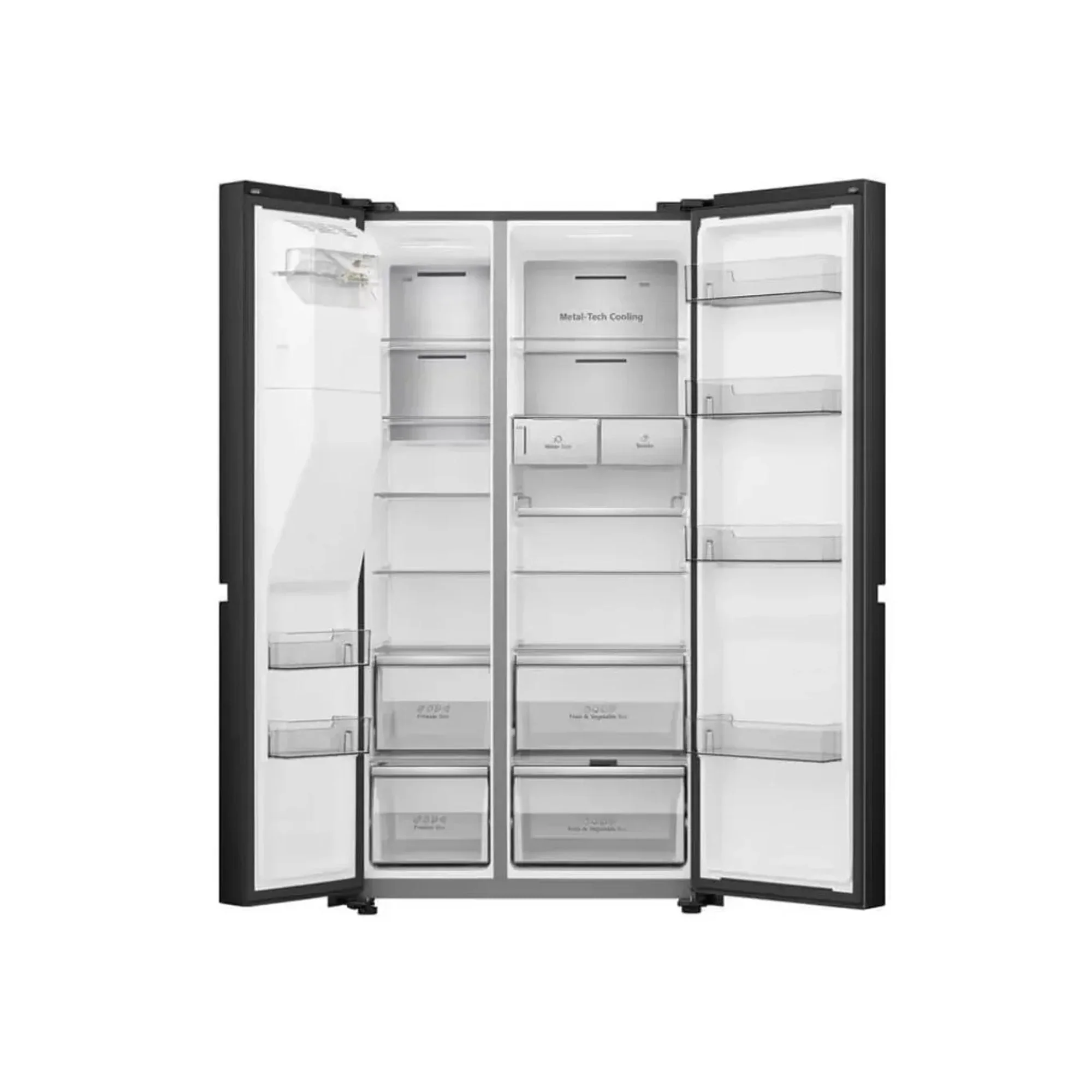 Hisense 601Lt Side by Side Refrigerator Black - Image 3