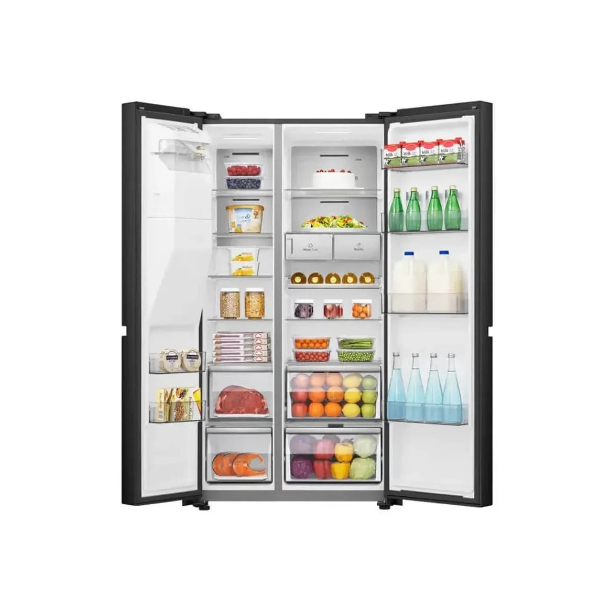 Hisense 601Lt Side by Side Refrigerator Black - Image 4
