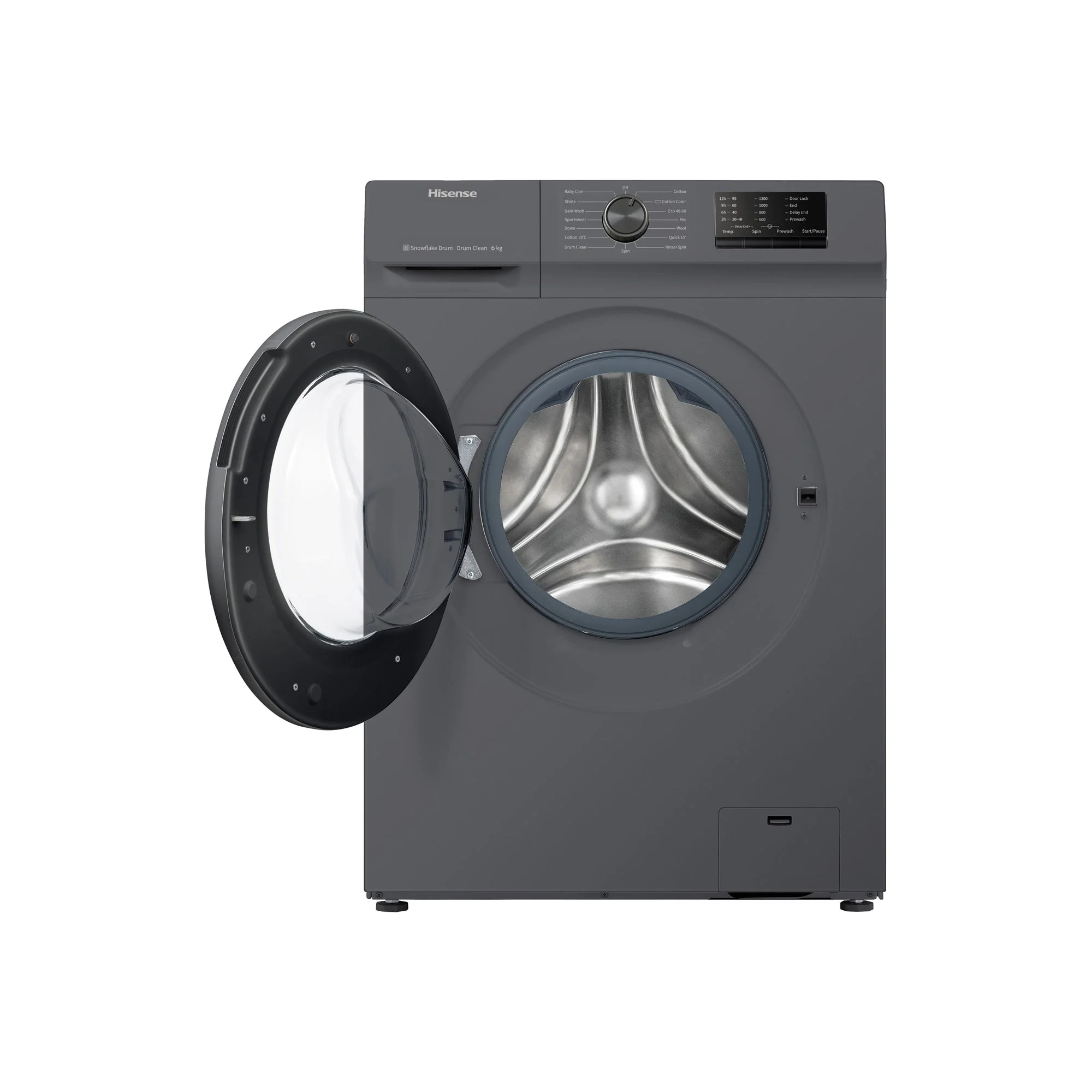 Hisense 6kg Front Loader Washing Machine Titanium - Image 4