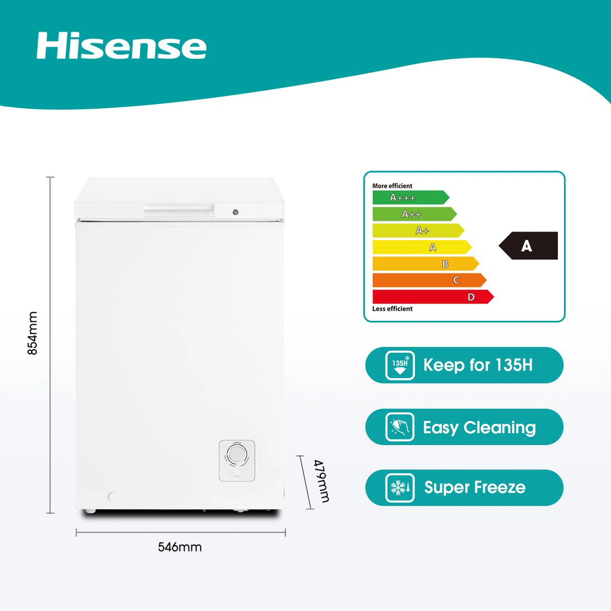 Hisense 95L Chest Freezer-White - Image 3
