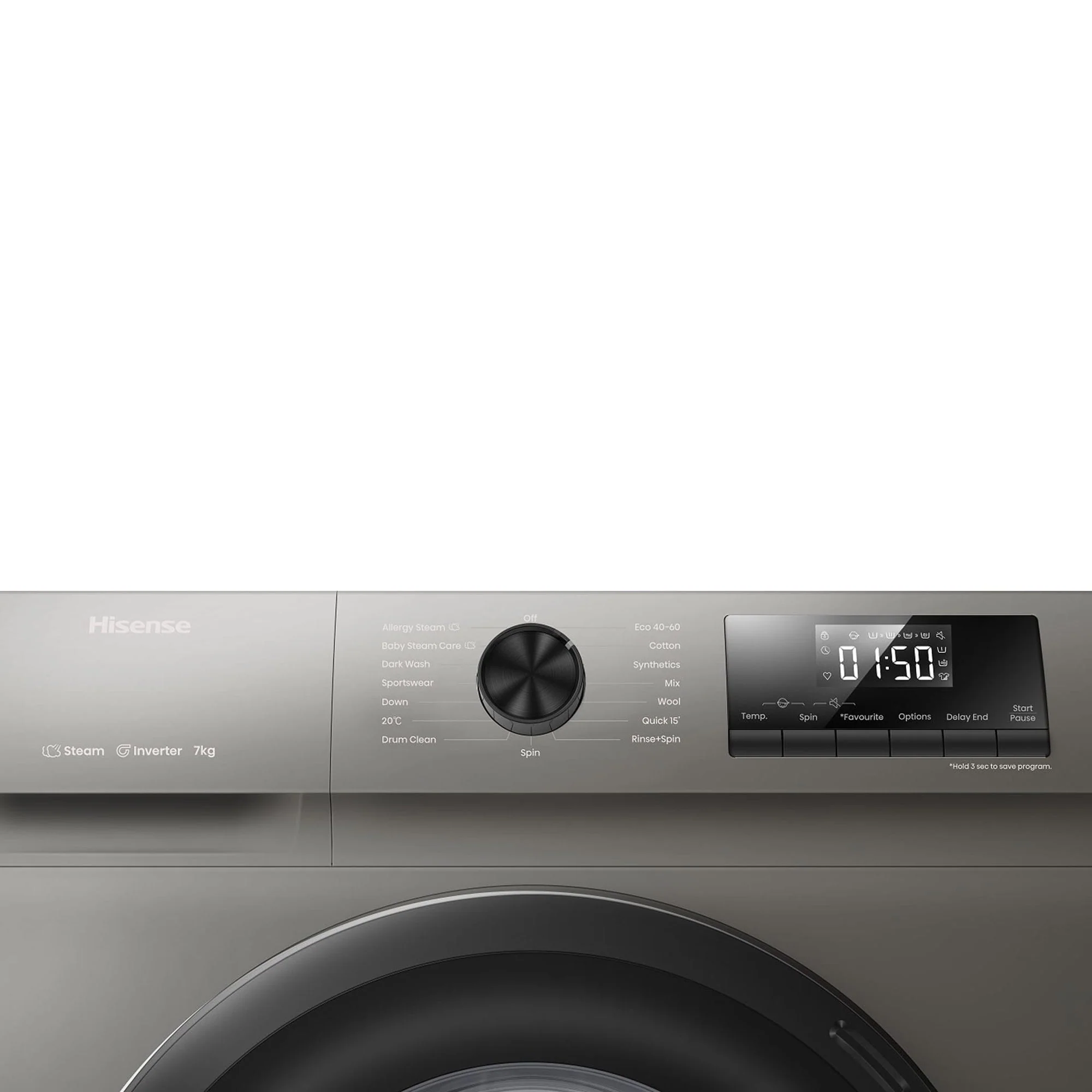 Hisense QP Series 7kg Front Loader Titanium - Image 4