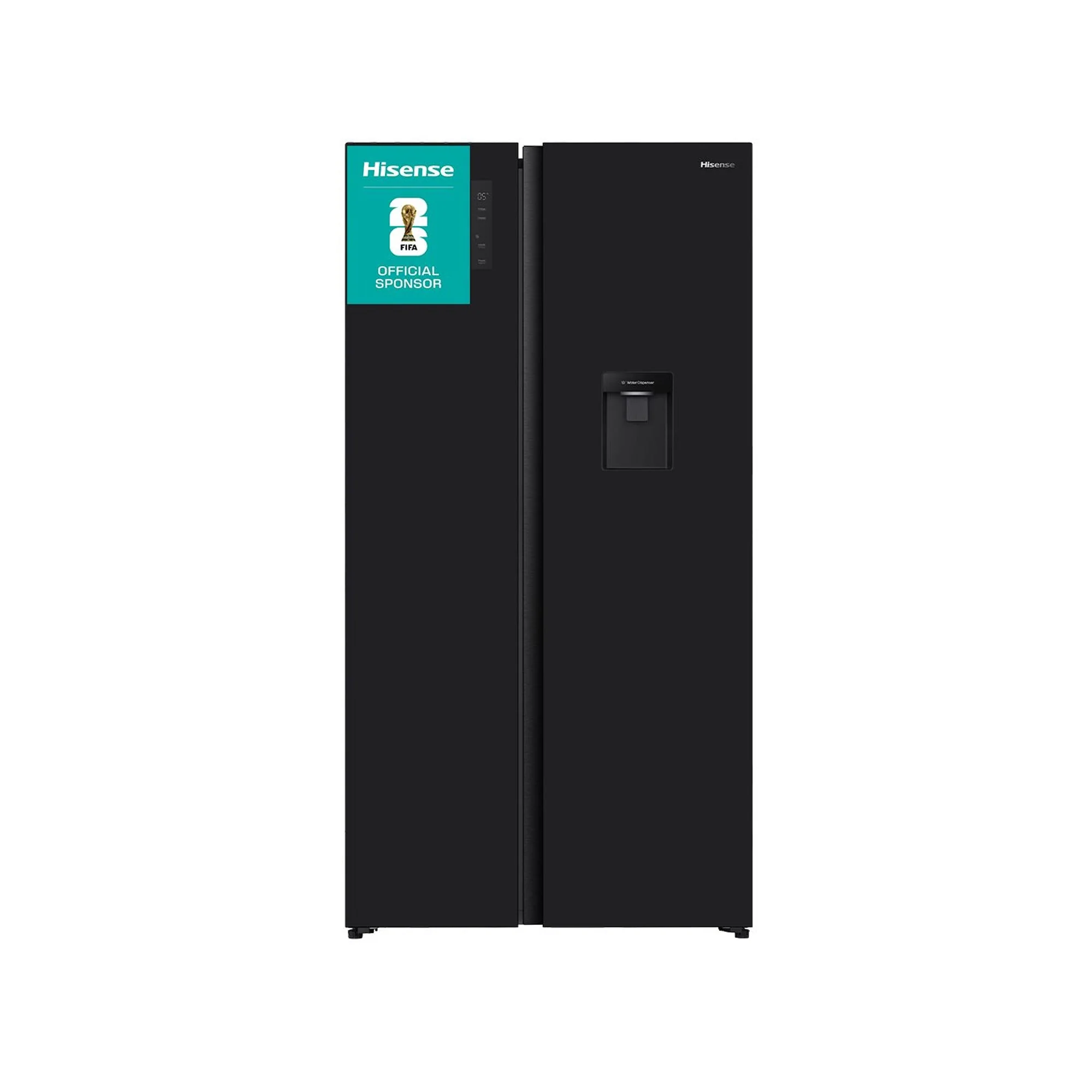 Hisense Reflect Series 541L Side By Side Refrigerator Black
