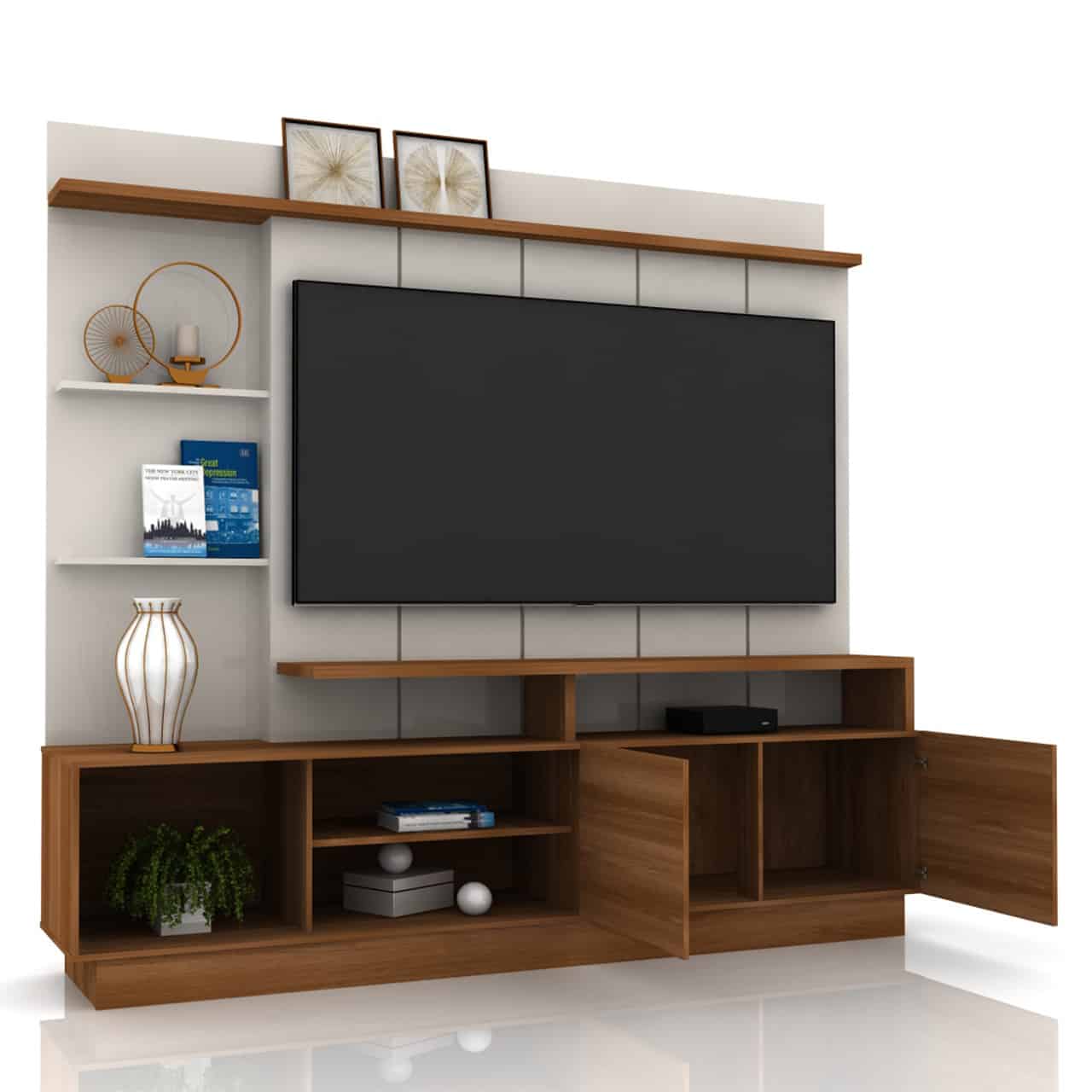 Home Theater  Wall Unit Vivaz - Matte/Off-White - Image 2