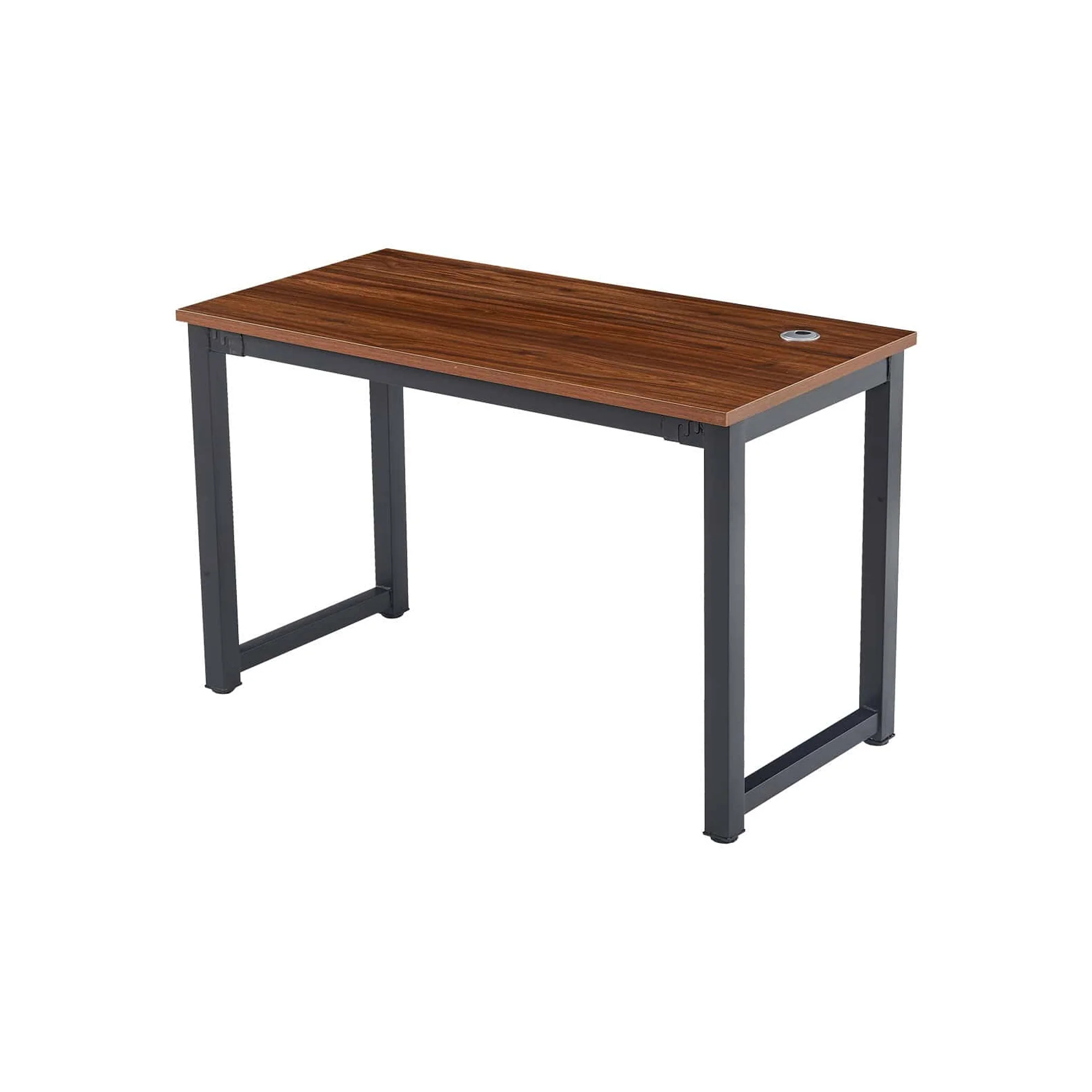 Industrial Wooden Desk with Metal Legs – Walnut + Black Finish MWDT13