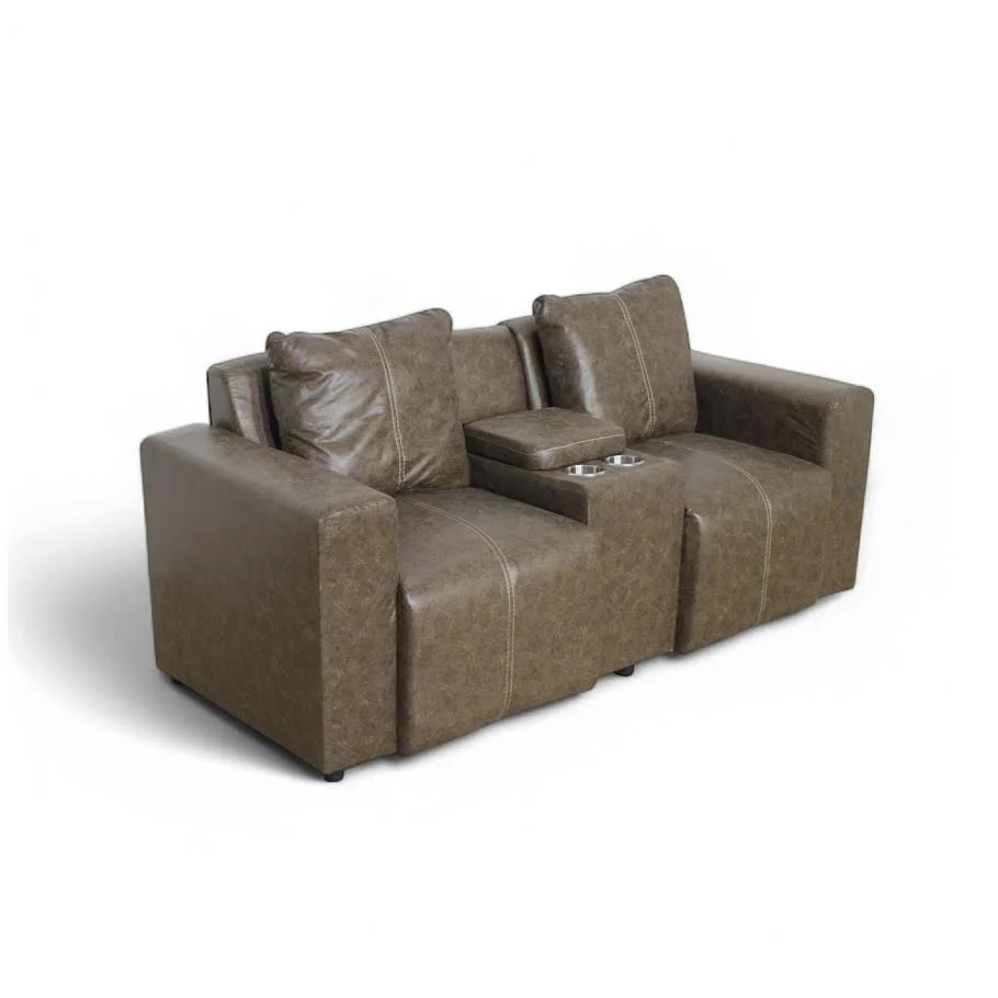 Isabella 2 Division Couch with Console and Cup Holder - Image 3