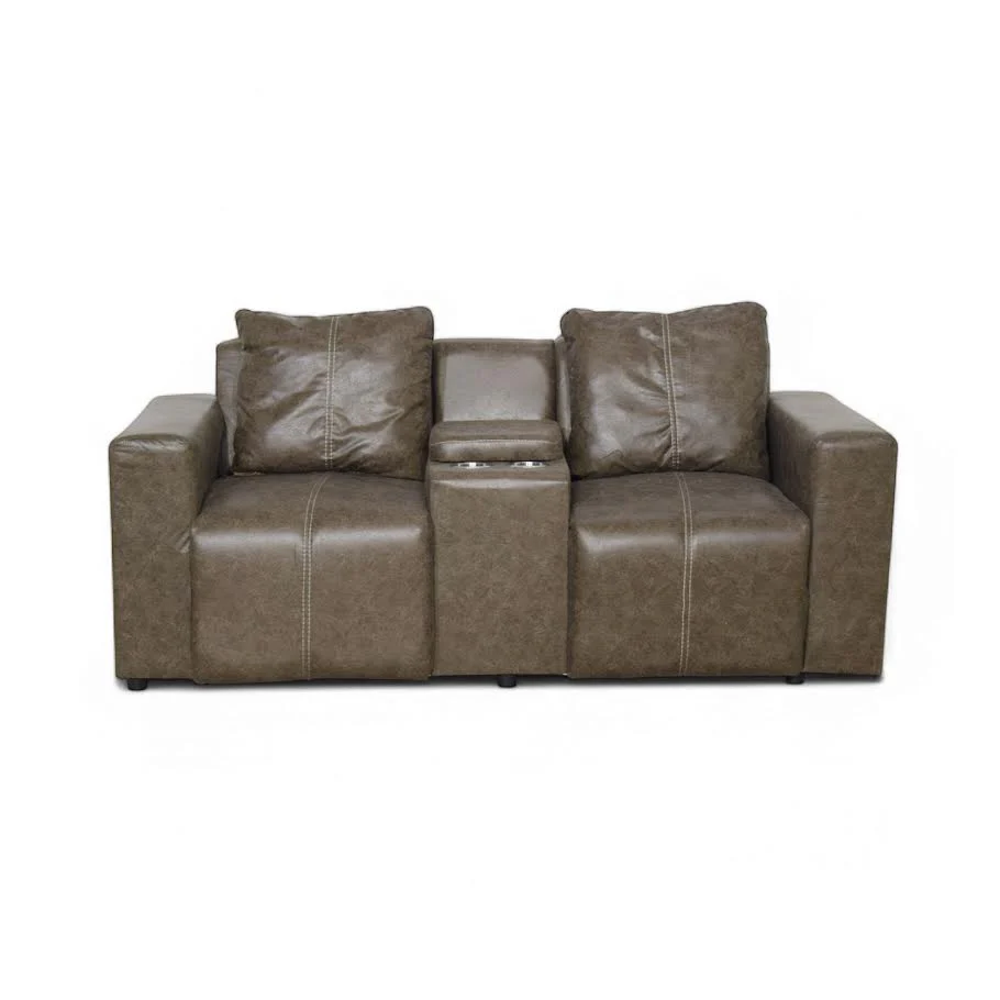 Isabella 2 Division Couch with Console and Cup Holder - Image 4