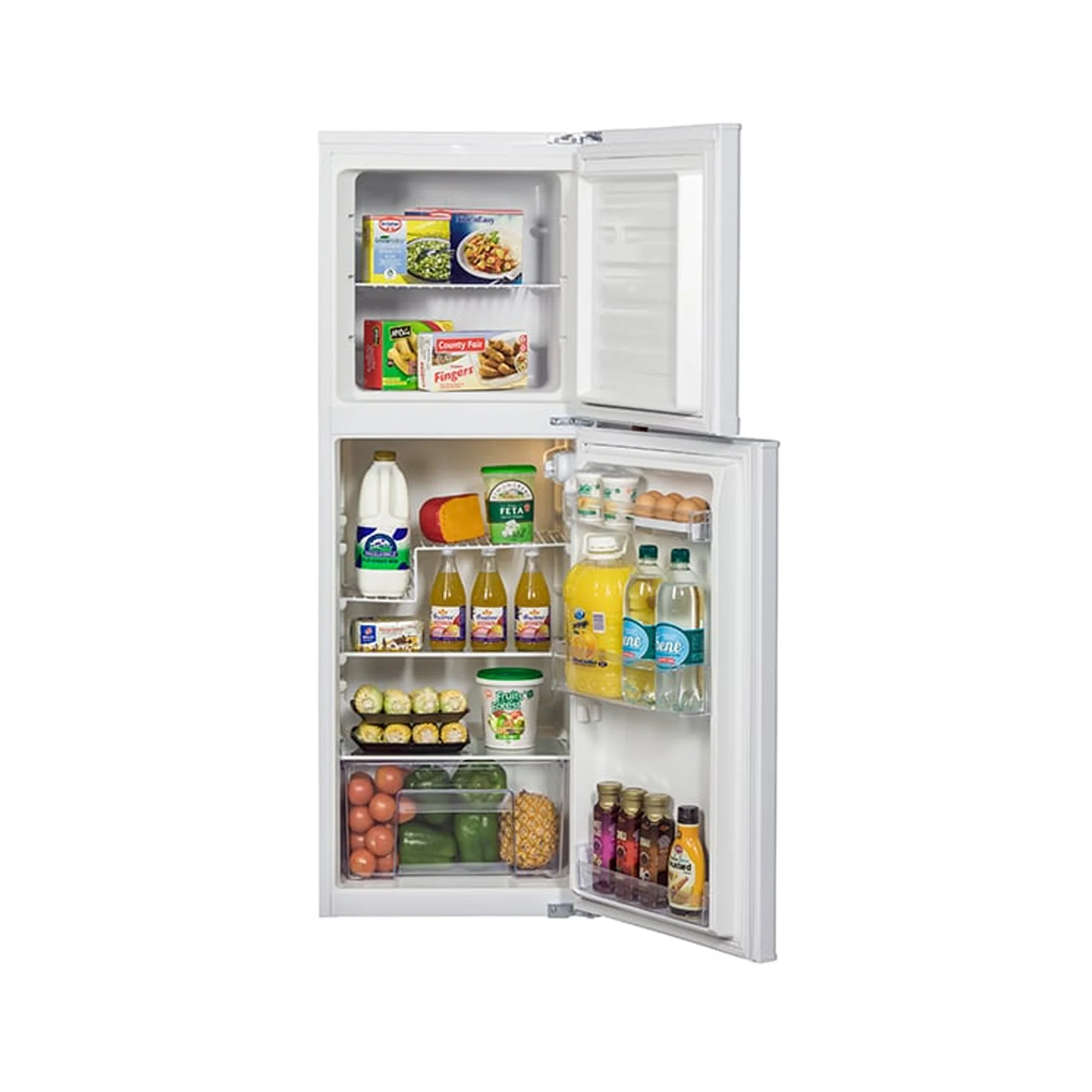 KIC 170L Top Freezer Fridge White 518/1 - Image 3