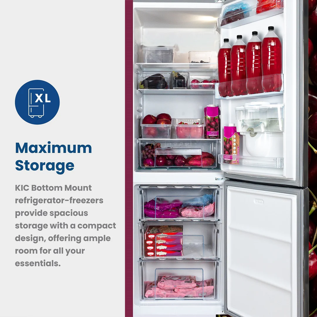 KIC 631 Combi Fridge - Grey - Image 4