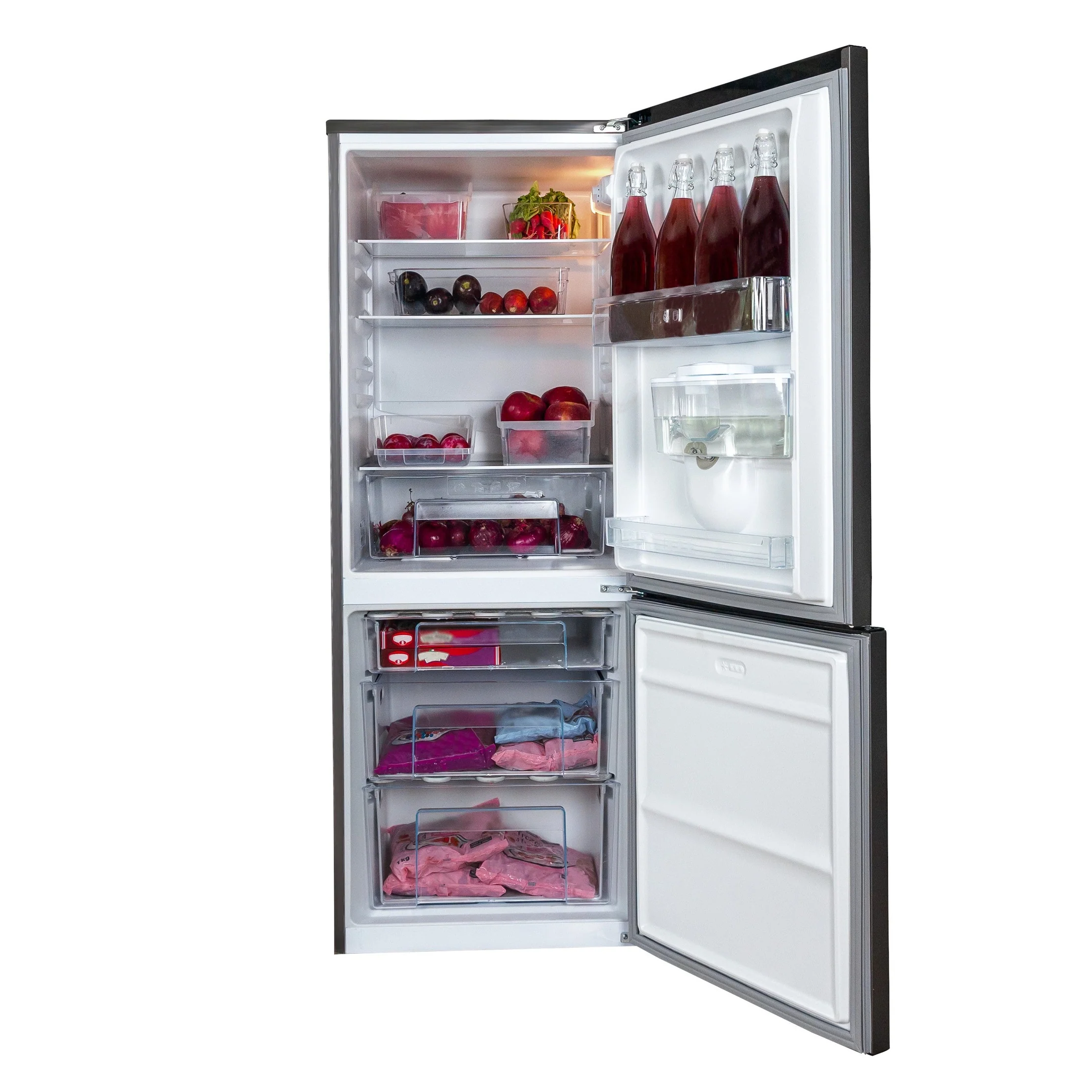 KIC Combi Fridge 631 Grey With Water Dispenser - Image 5
