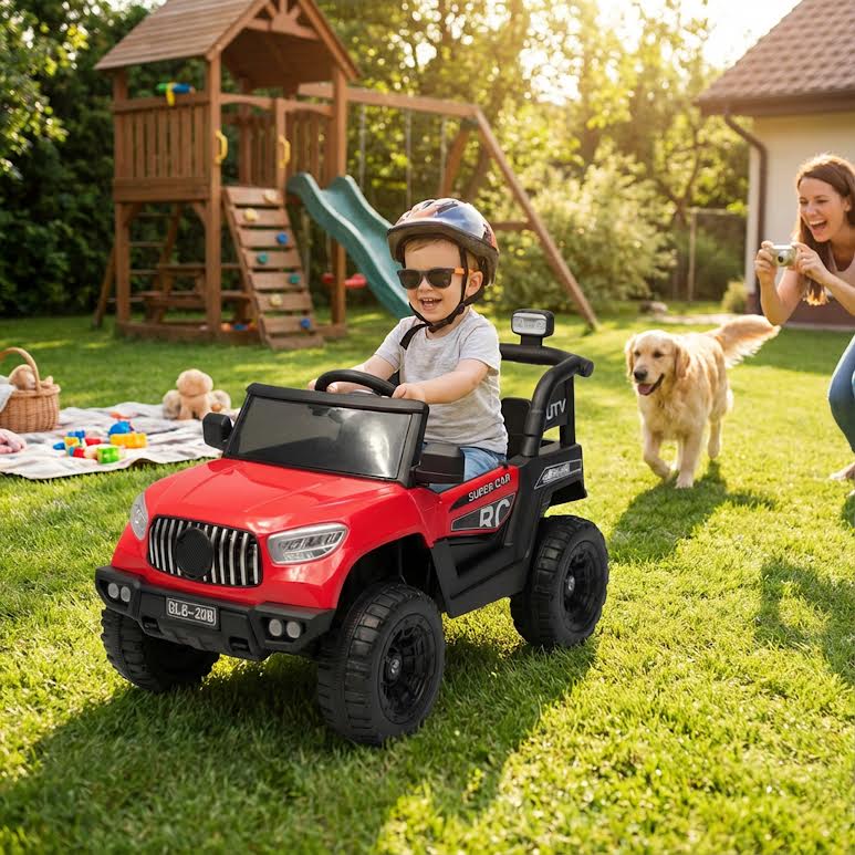 Mercedes Battery Powered Ride On Jeep Red - Image 3