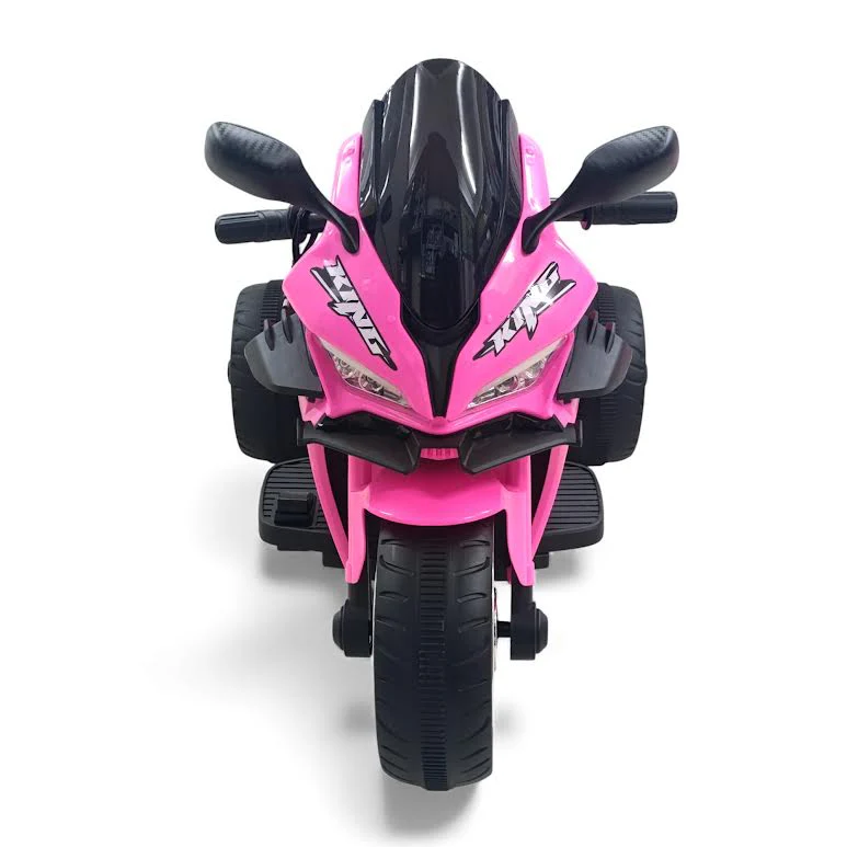 Kids Ride On Motorbike Black & Pink - Image 3