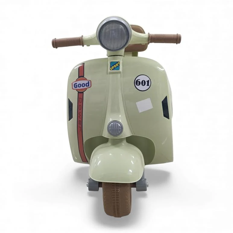 Kids Ride On Scooter Light Green & Brown - Image 3