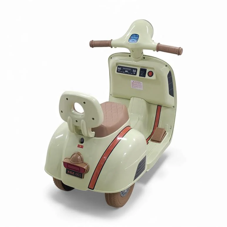 Kids Ride On Scooter Light Green & Brown - Image 4