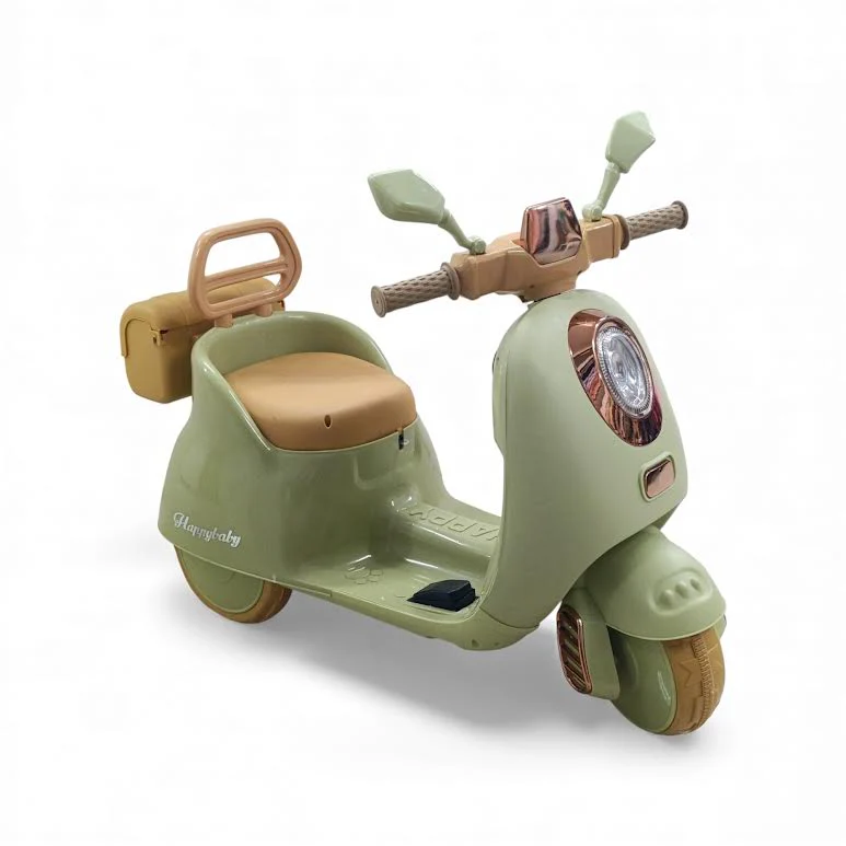 Kids Ride On Scooter Olive & Brown - Image 2