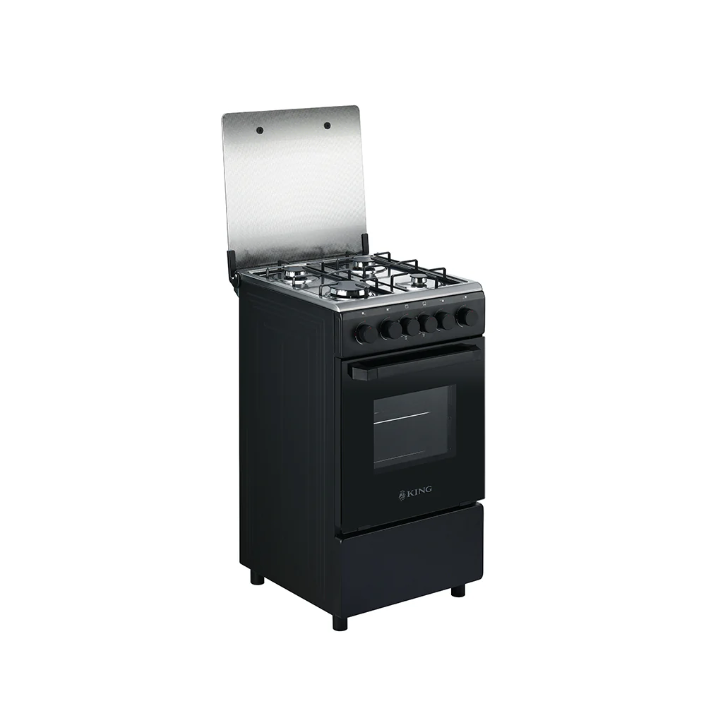 King Outdoor 50x50 Full Gas Stove with Grill – Matt Black & Stainless Steel KGI5050B - Image 3