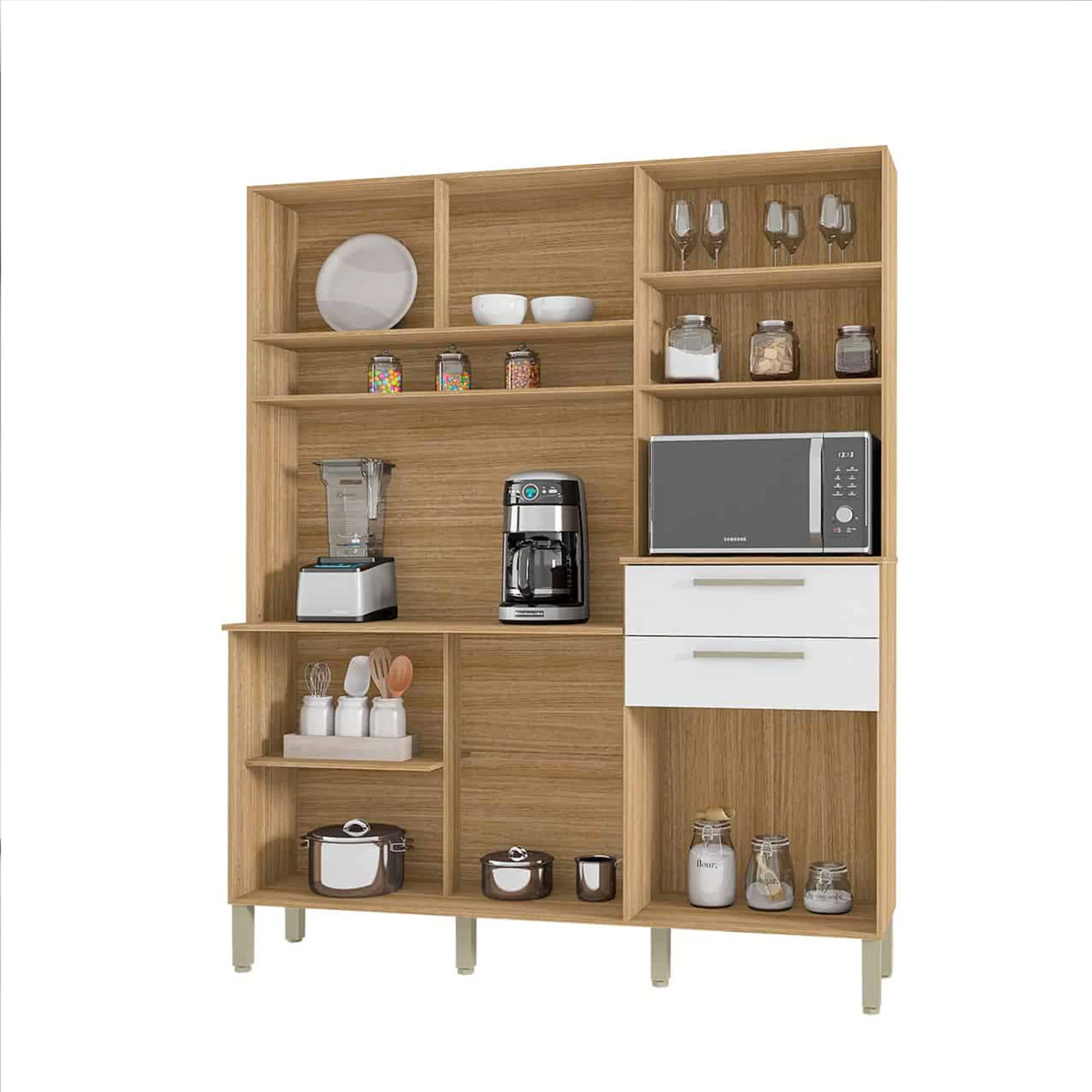 Kitchen Dresser – UK Oak + Snow White MWBR760B - Image 2