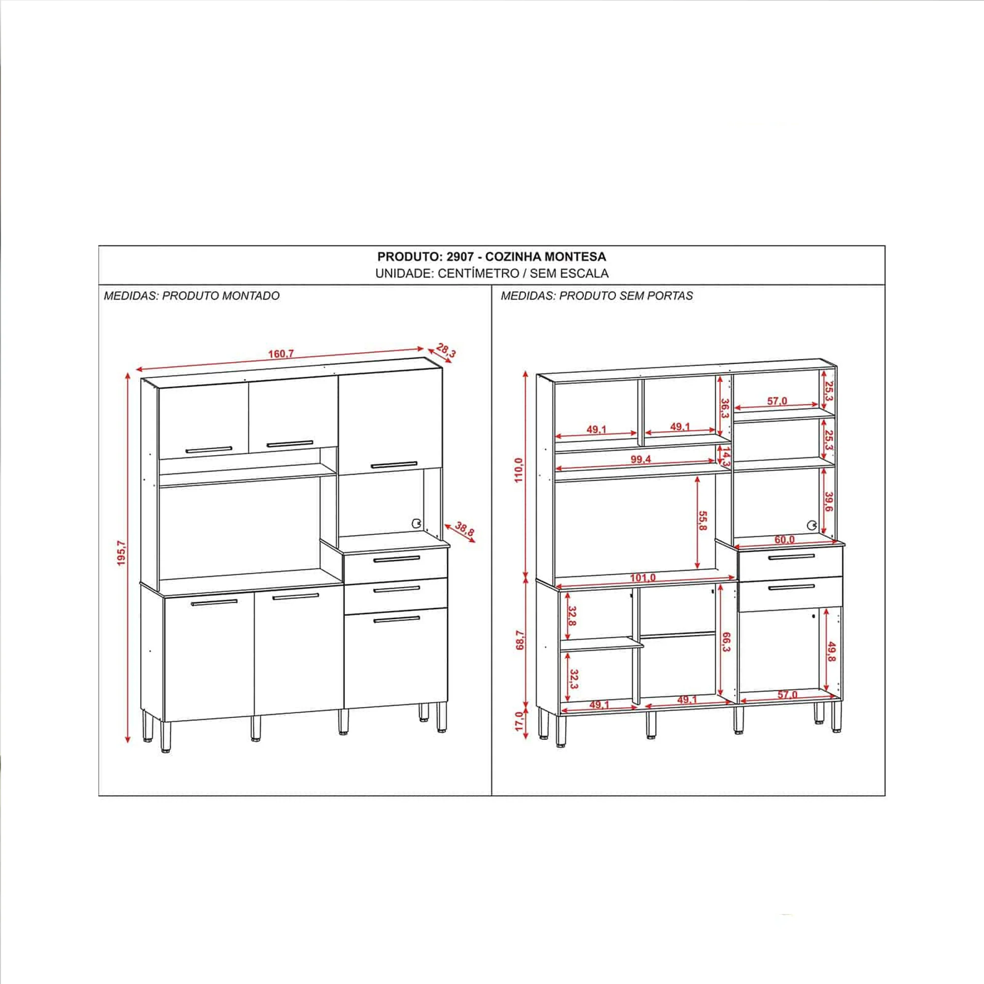 Kitchen Dresser – UK Oak + Snow White MWBR760B - Image 3