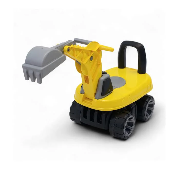 Large Excavator Ride On Yellow