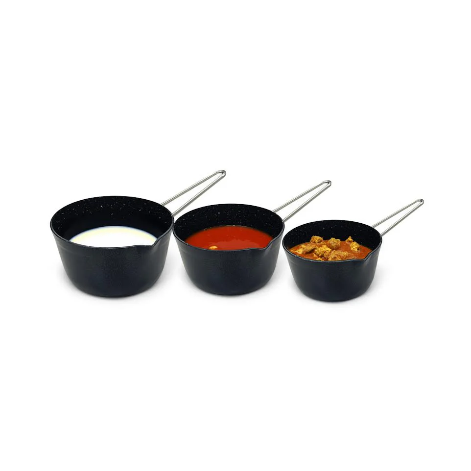 Leydi 16cm Marble Saucepan Black - Image 2