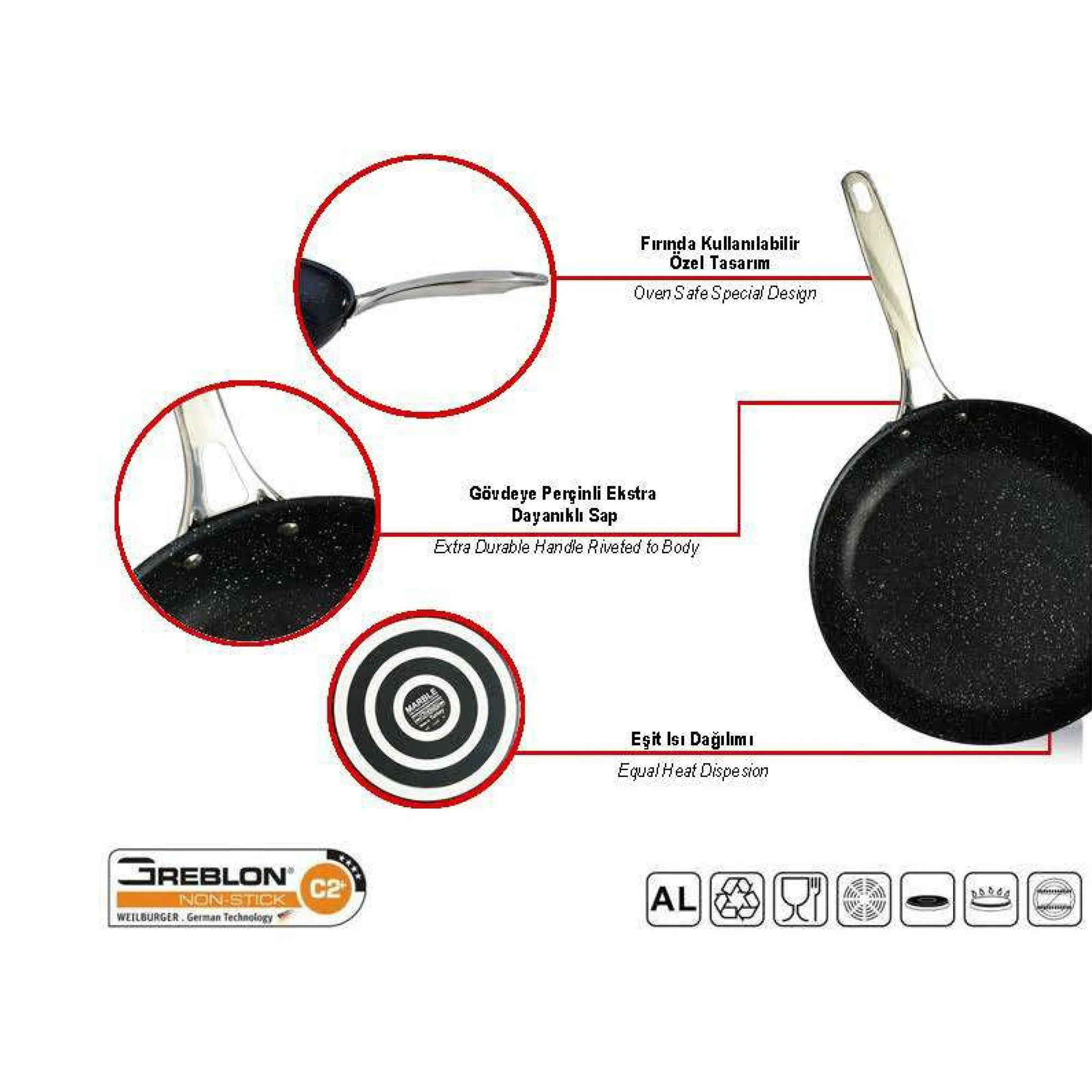 Leydi Mia 18cm Frying Pan Black - Image 2