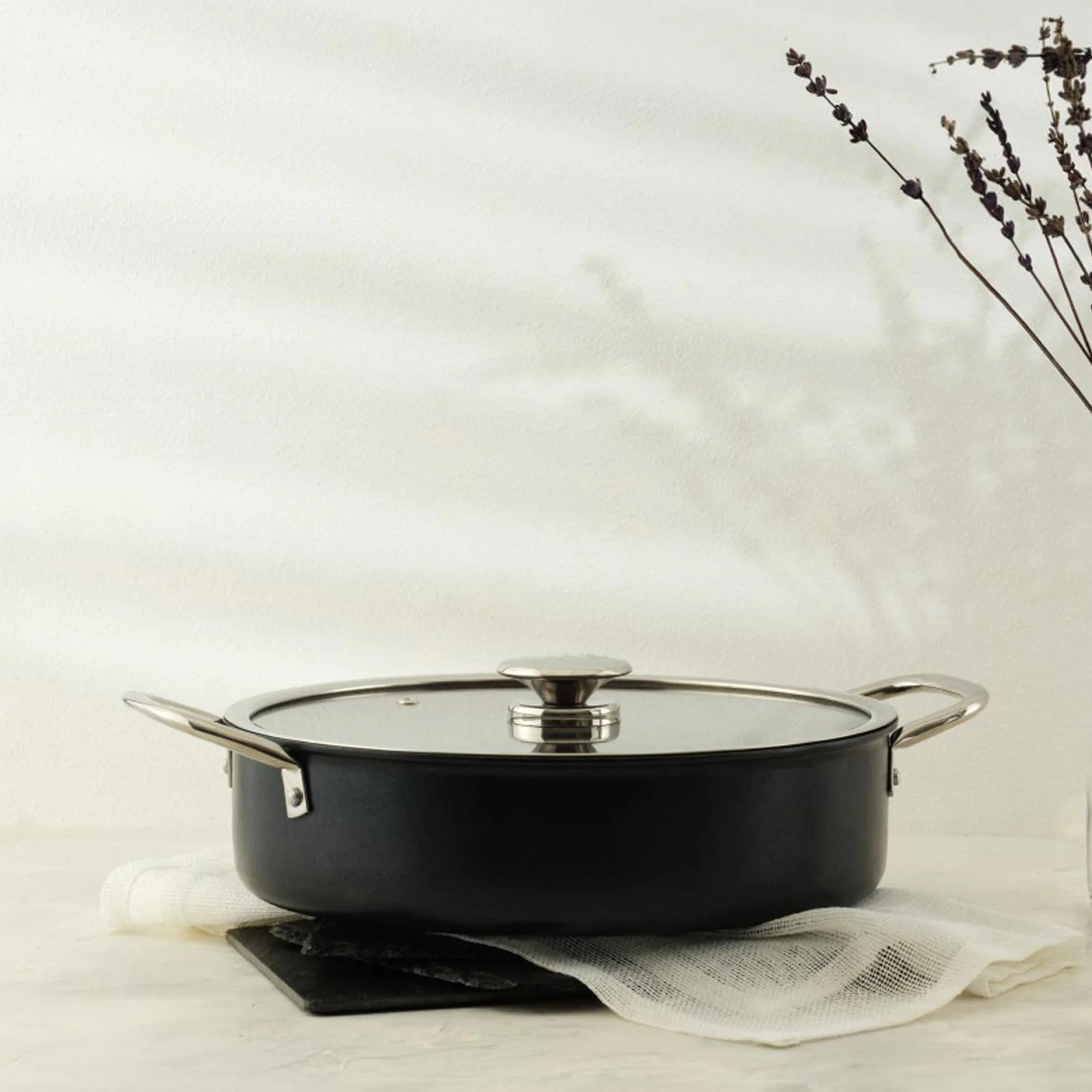 Leydi Mia Kısa 30cm Low Casserole Black - Image 2