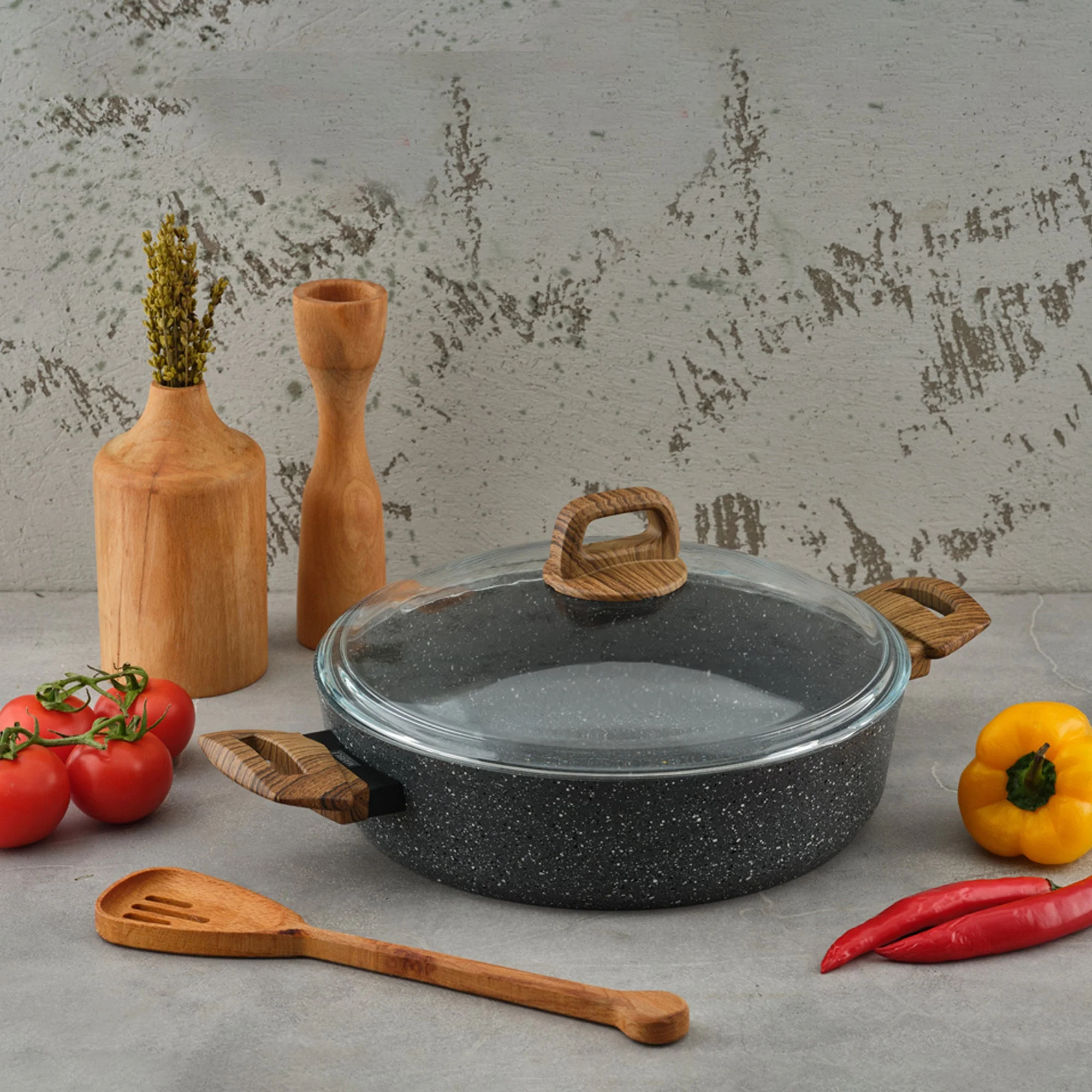 Leydi Natura Kısa 22cm Low Casserole Grey - Image 4