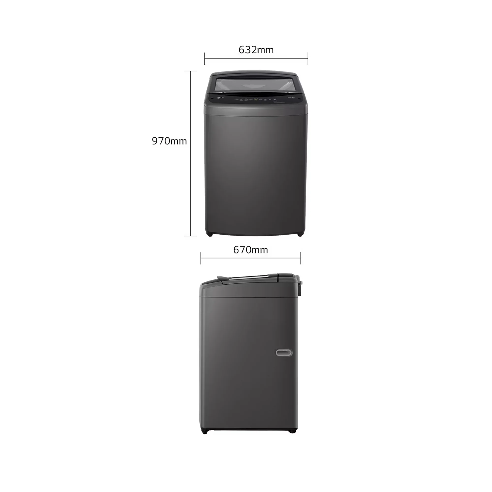 LG 18KG BLACK SMART INVERTER TOP LOADER WASH MACHINE - Image 4
