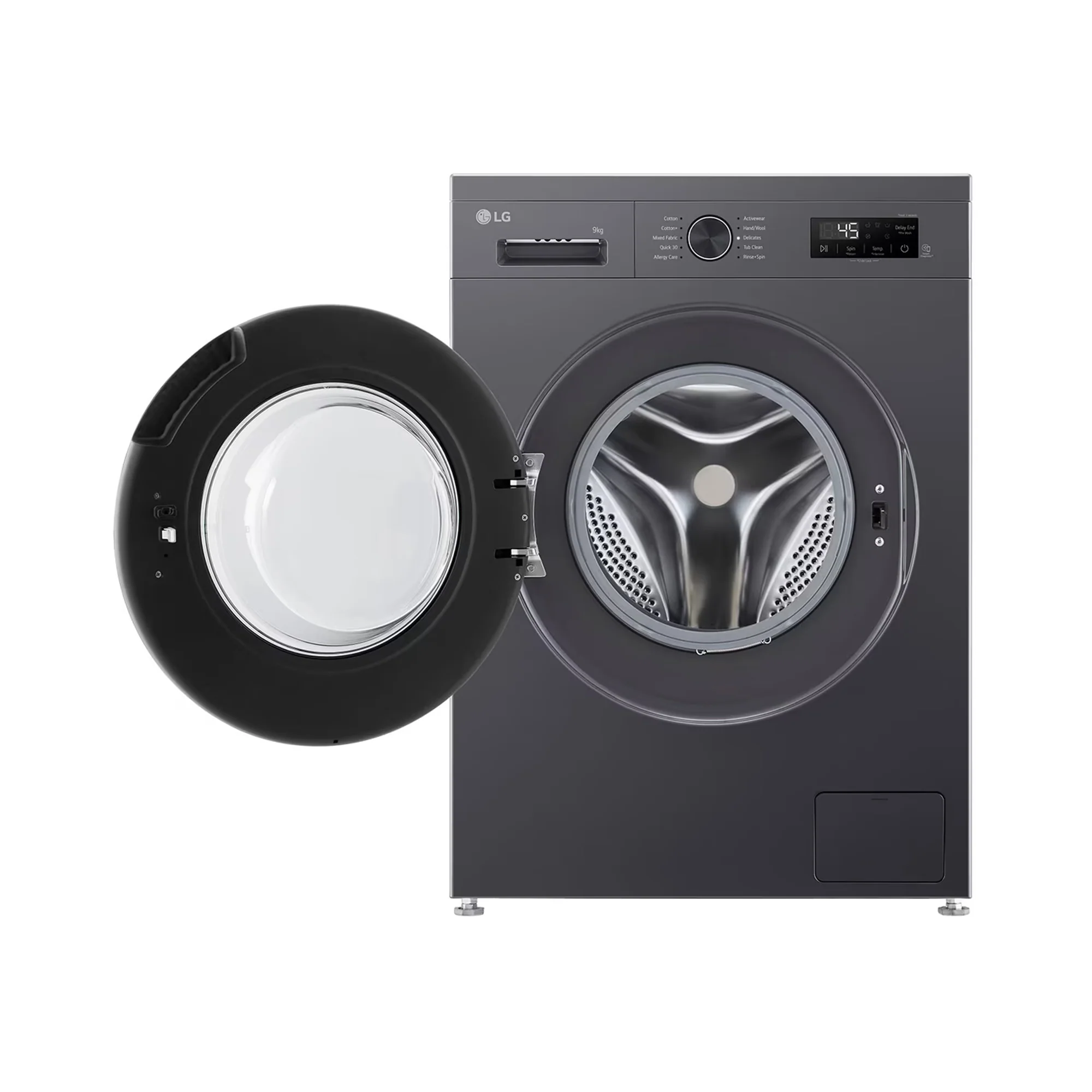 LG FRONT LOADER WASHING MACHINE 9KGMIDDLE BLACK - Image 4