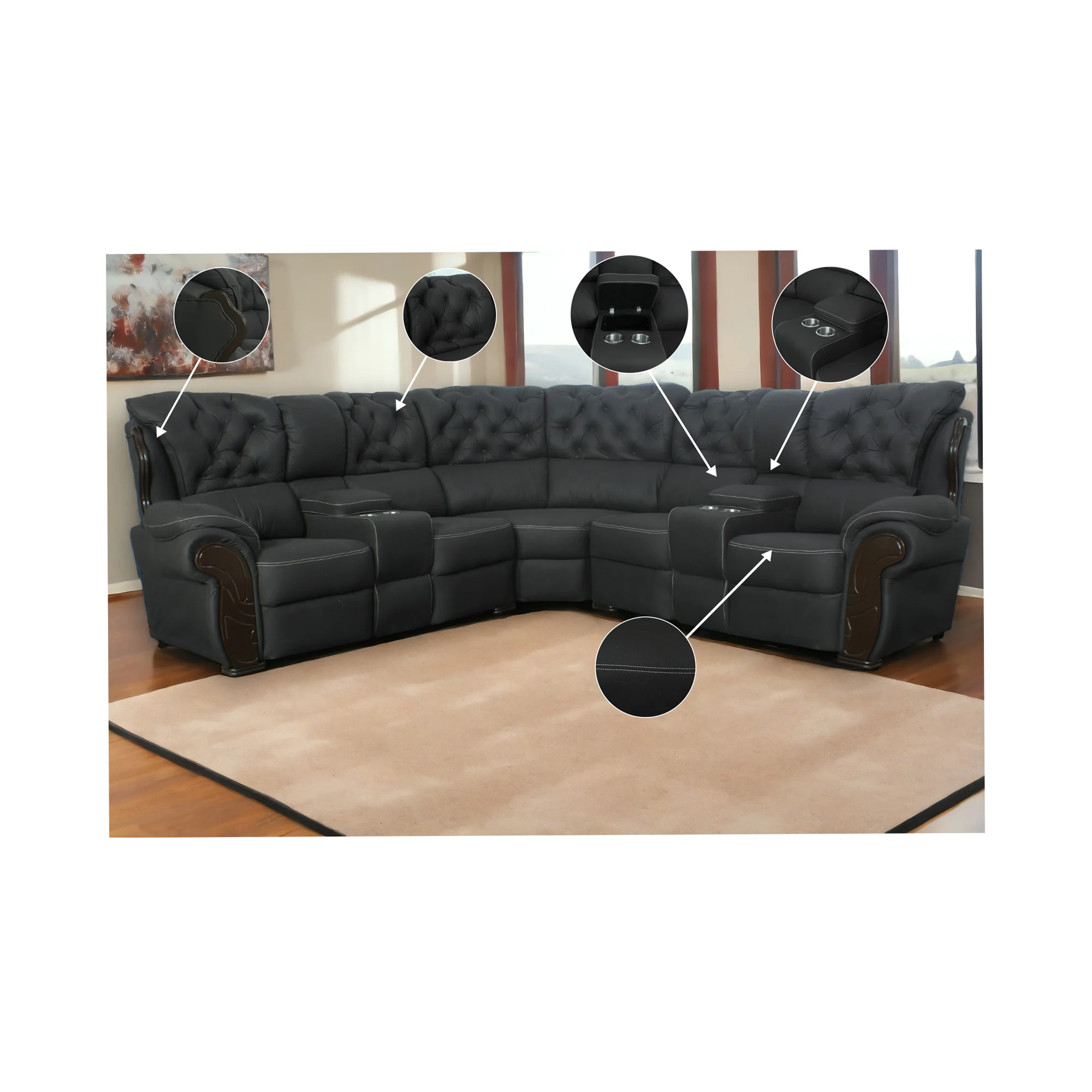 Ferrero  3 Piece Corner Lounge Suite - Image 2