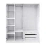 Marble 4 Door Wardrobe – Available In 3 Colours - Image 3